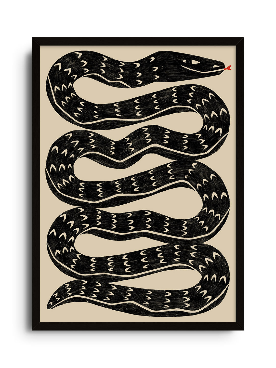 Illustration Art Print - Snake - Black by Manne Jalilian | East