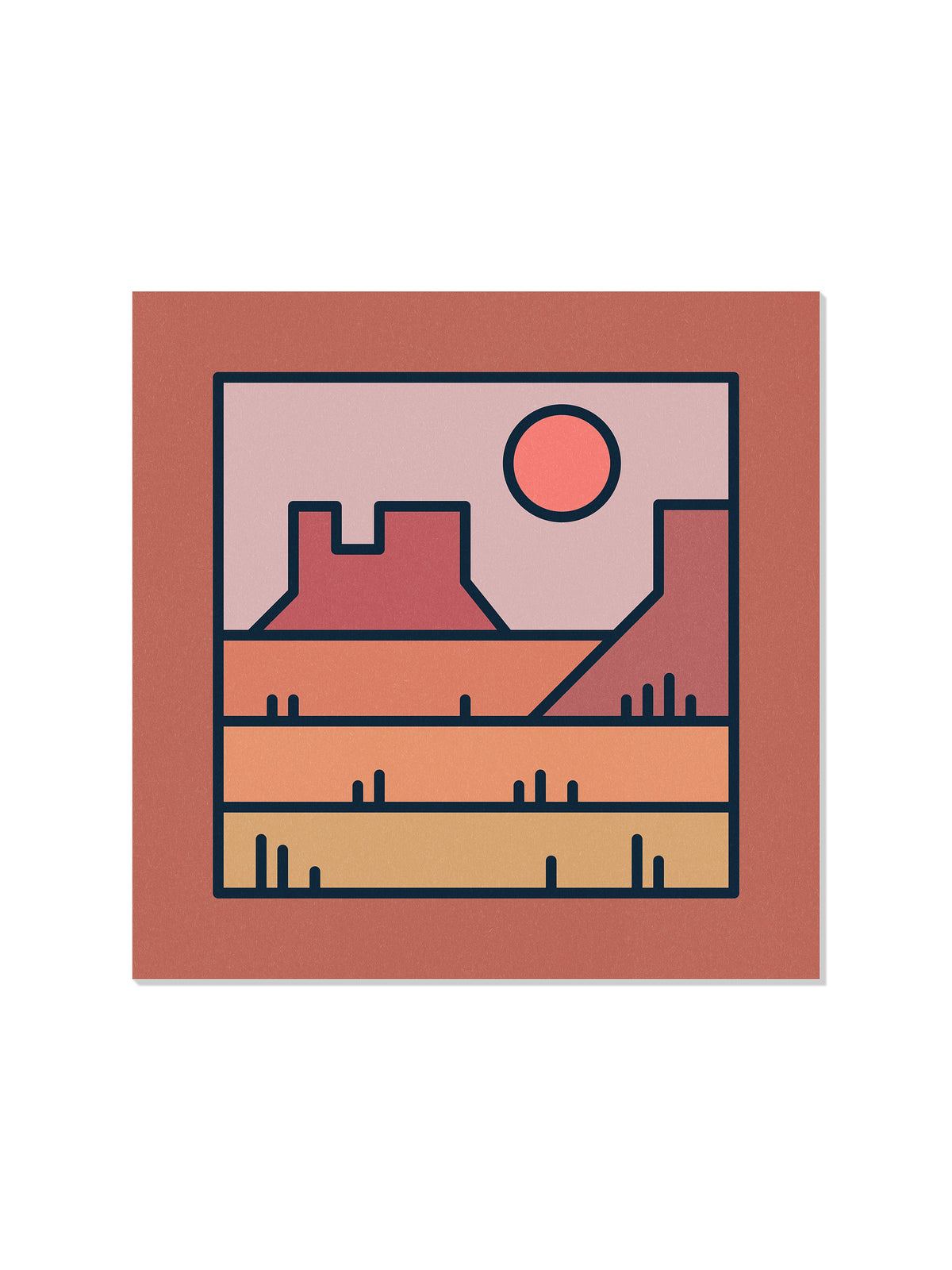 A Day in the Desert (Miniscape 11) - Rick Crane - Unframed |frame=Unframed|