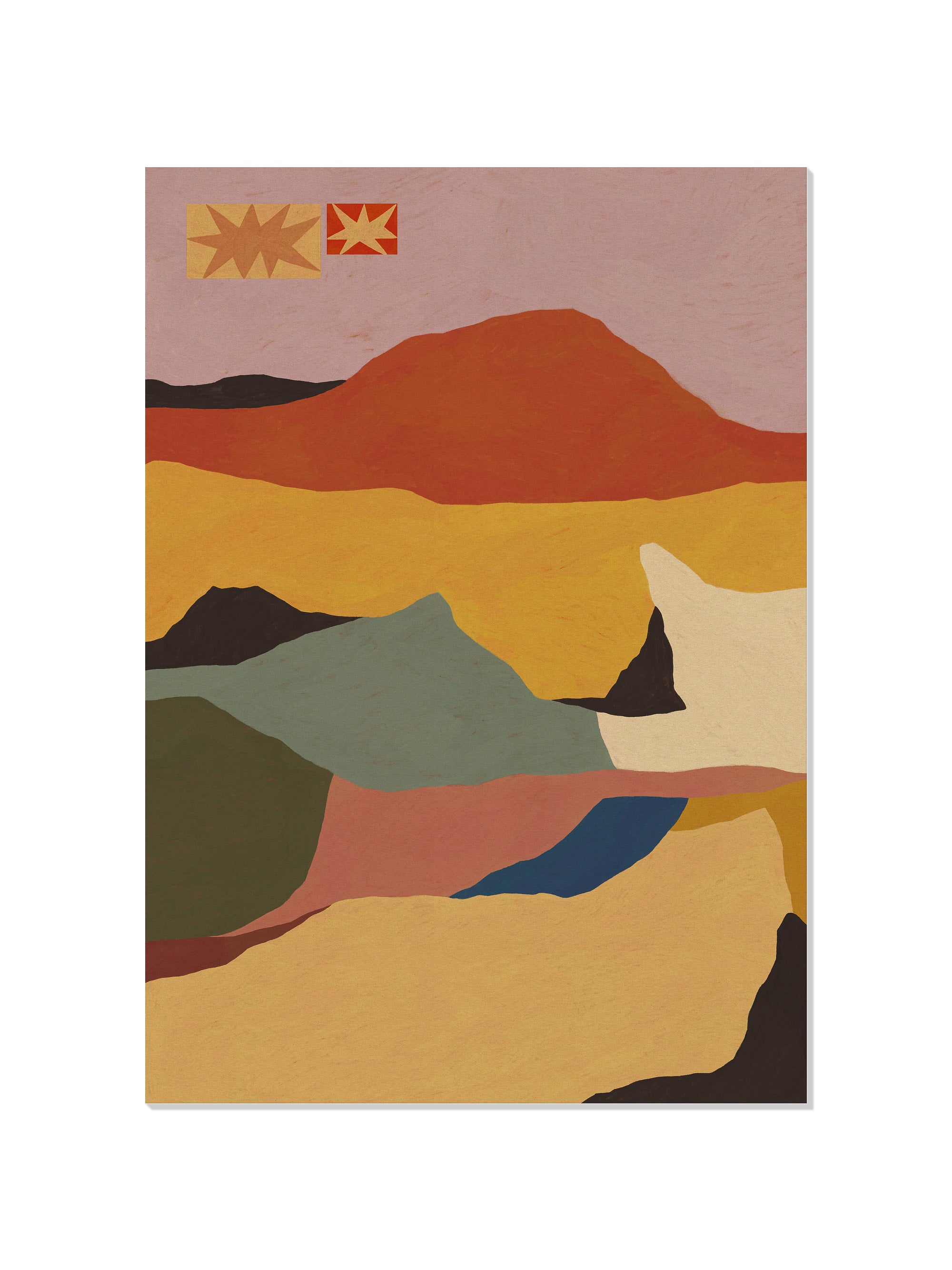 Abstract Landscape With Stars - Sophie Deller - Unframed |frame=Unframed|