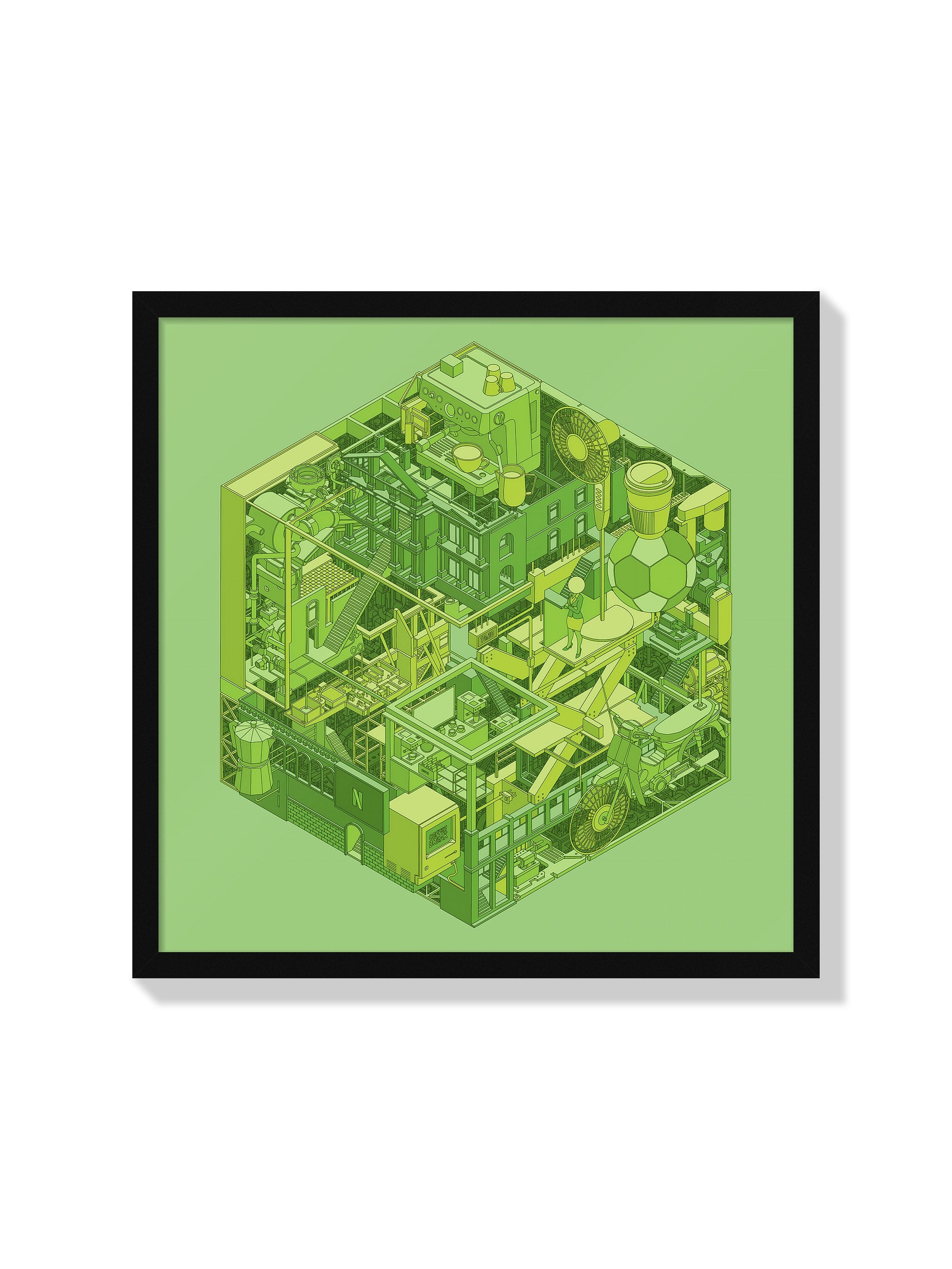 Green Coffee Break - Iván Casís Jr. - Black Frame |frame=Black Frame|