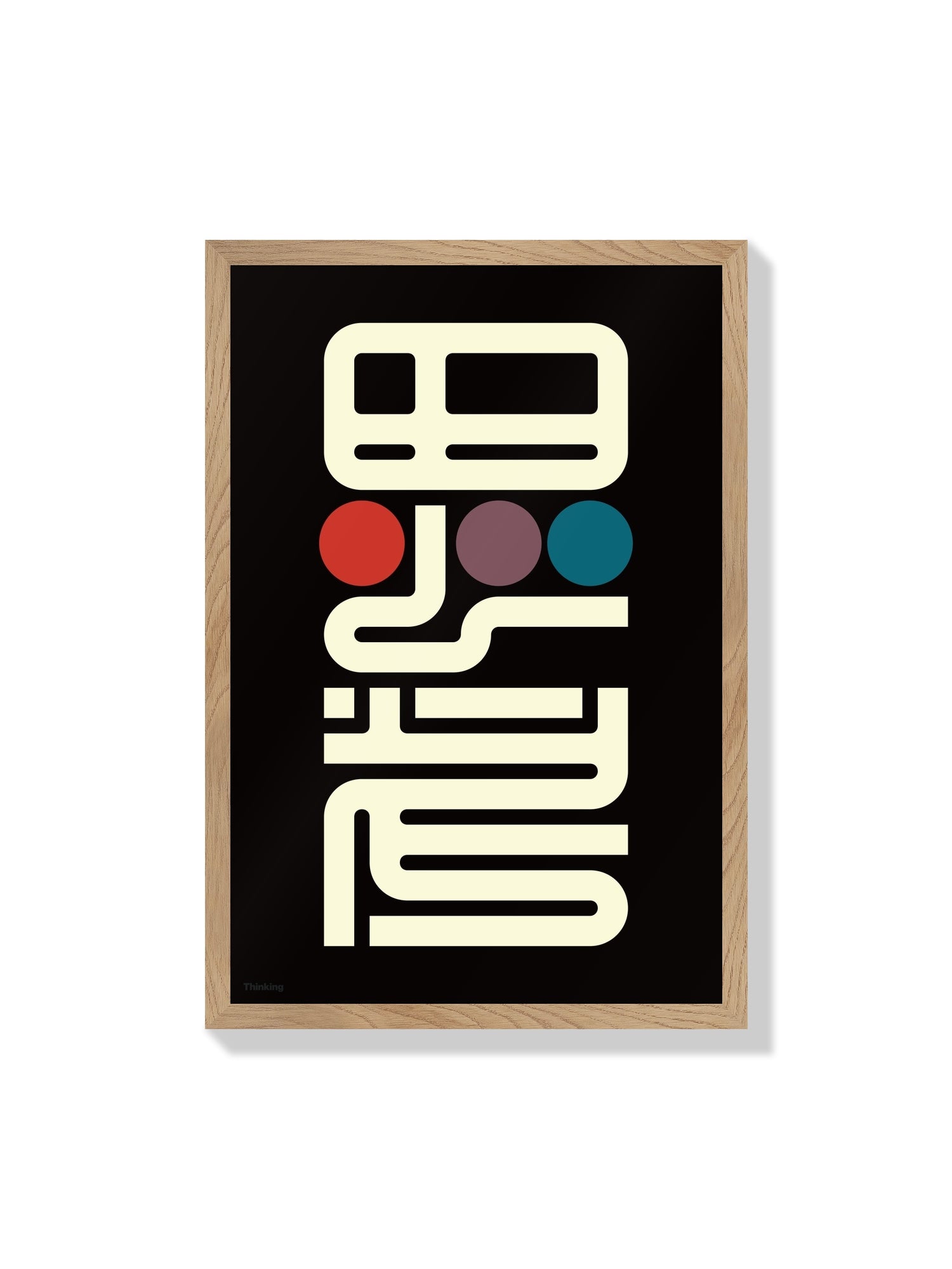 "思考#2 (Thinking) by Kenichi Minami in Natural Frame, fine art print featuring contemplative figure" |frame=Natural Frame|