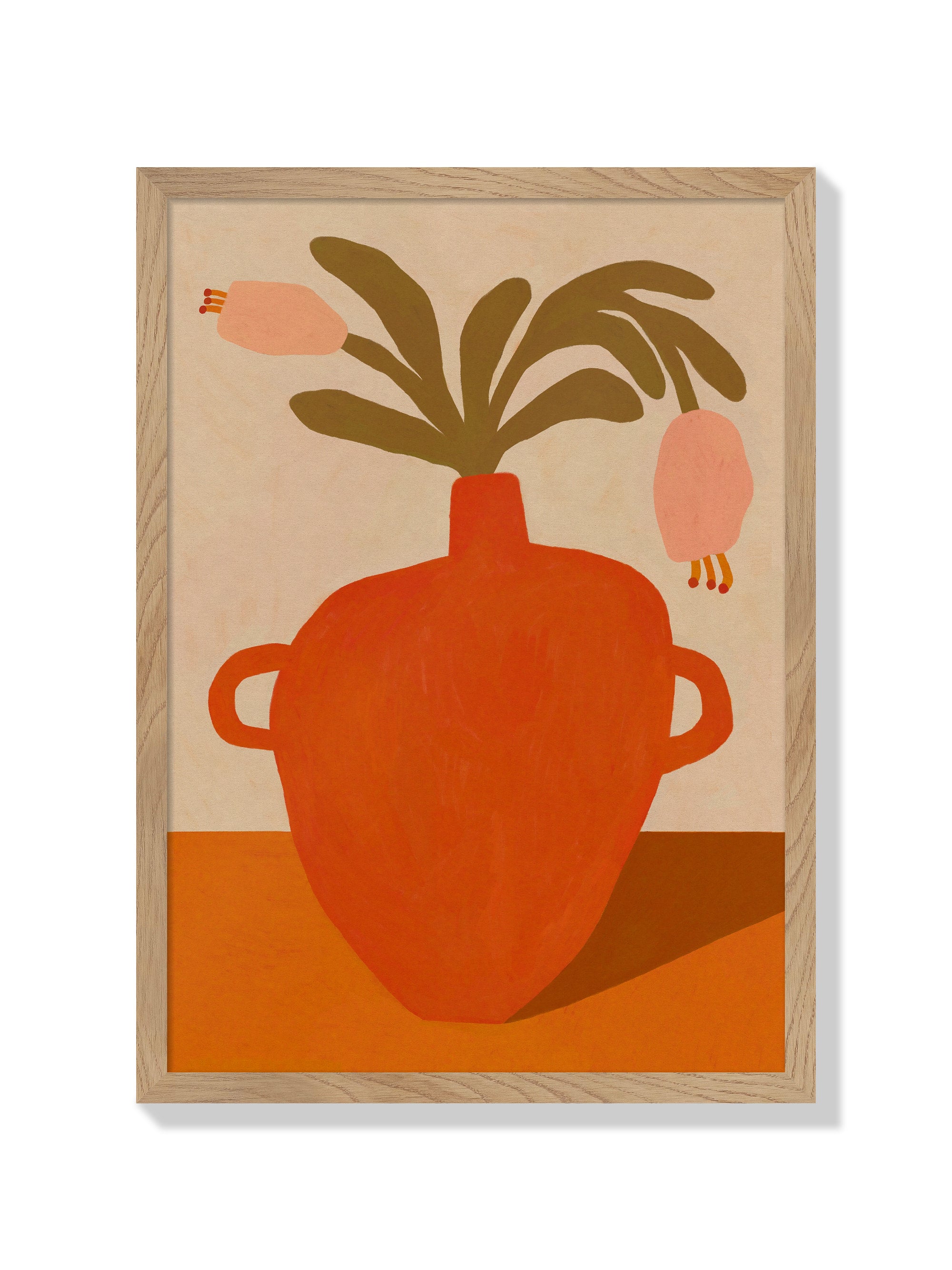 Orange Vase - Sophie Deller - Natural Frame |frame=Natural Frame|