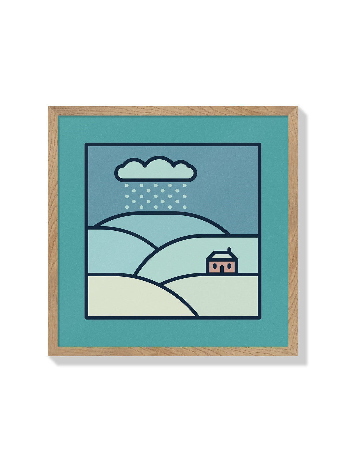Cottage in the Snow (Miniscape 08) - Rick Crane - Natural Frame |frame=Natural Frame|
