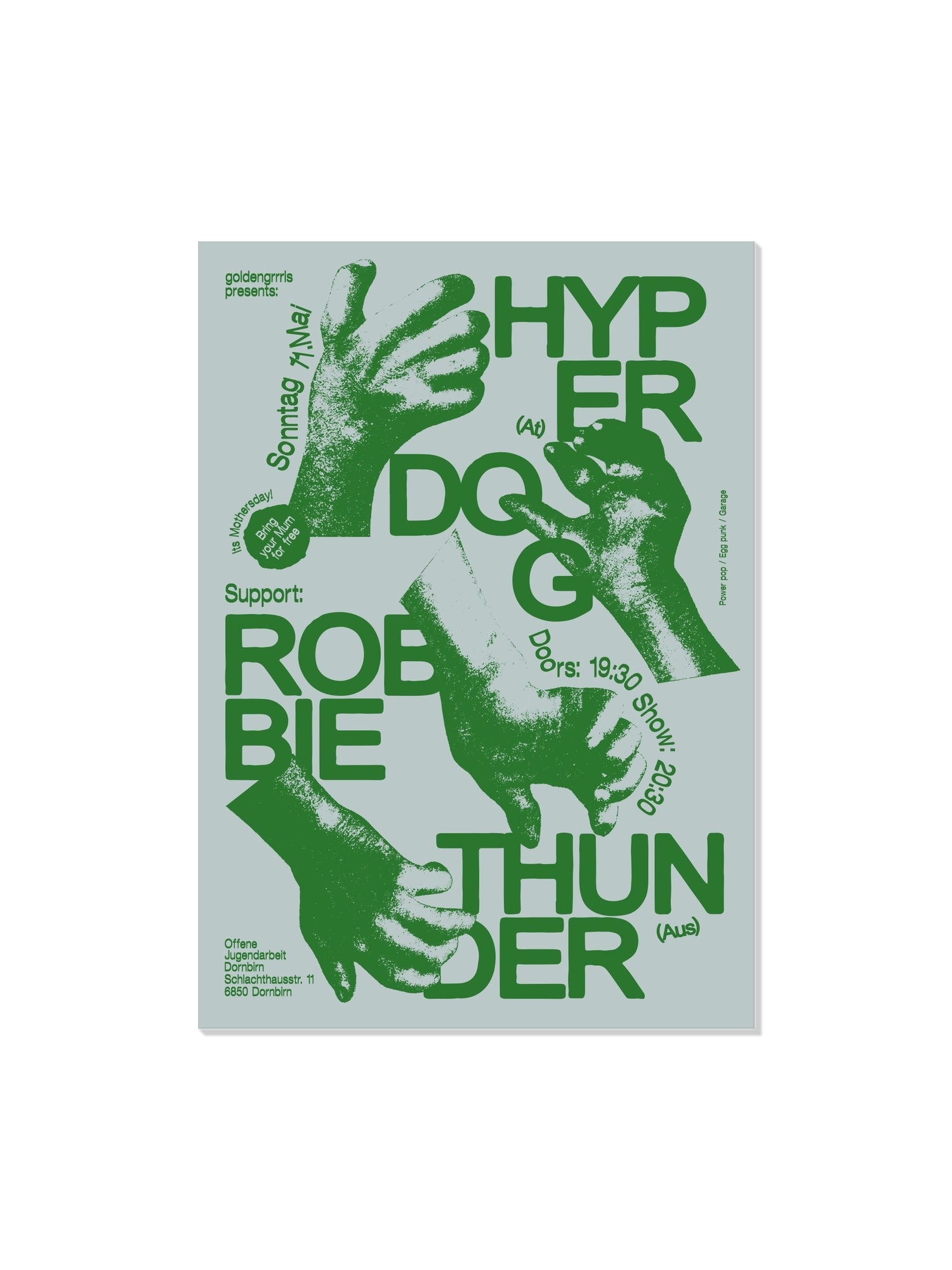 Fine art print "Hyperdog" by Jérôme Bizien, displayed unframed, showcasing a vibrant, abstract canine theme. |frame=Unframed|