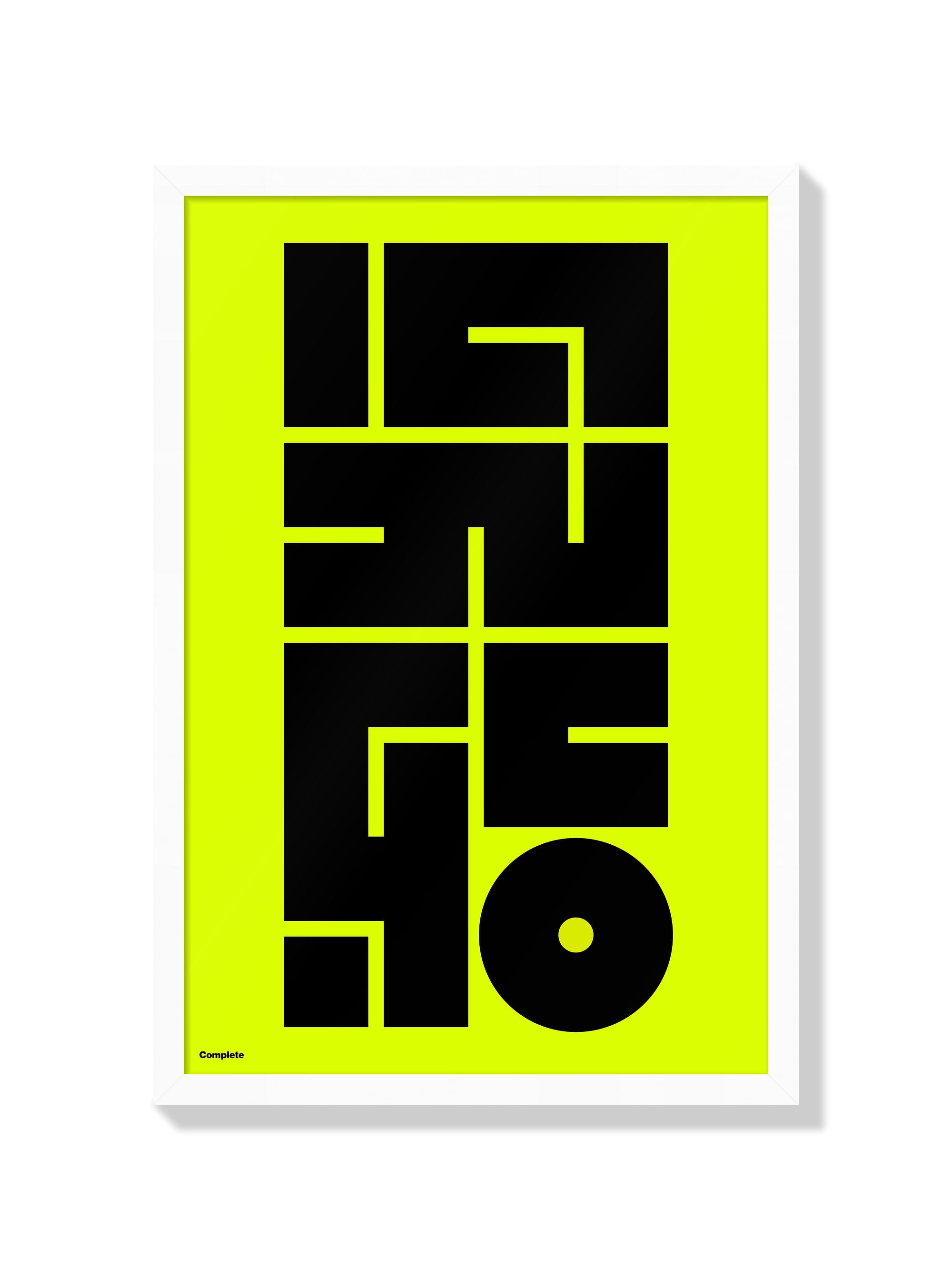 "完結#1 (Complete)" by Kenichi Minami fine art print in white frame |frame=White Frame|