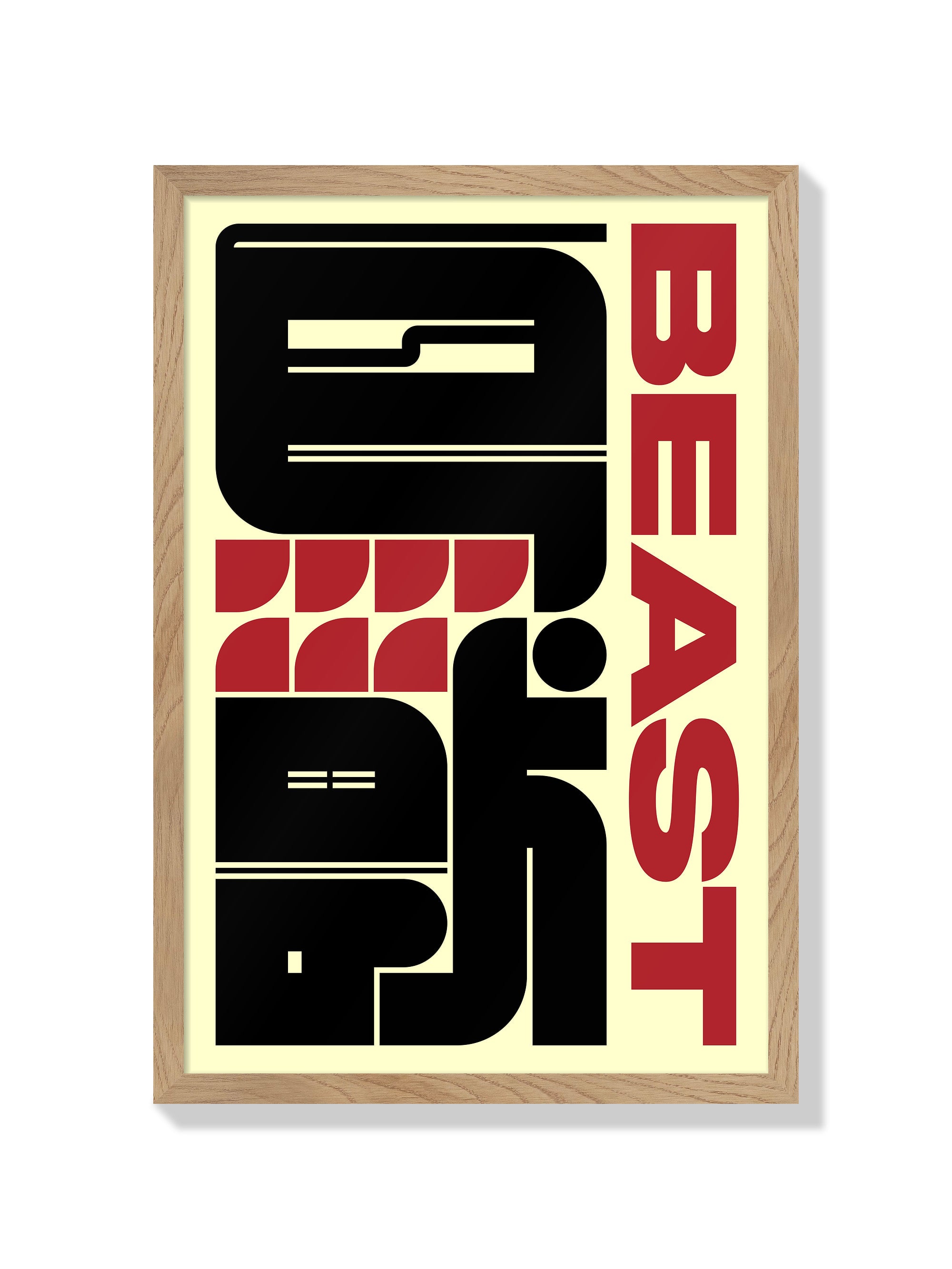 "鳥獣#1 (Beast) by Kenichi Minami art print in Natural Frame" |frame=Natural Frame|