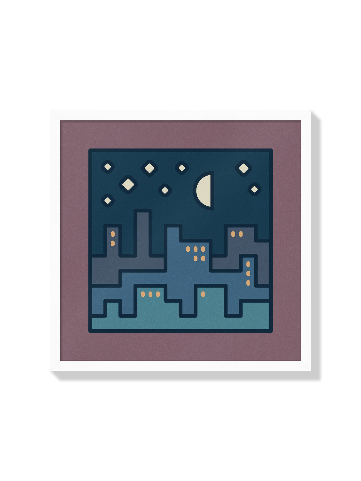 A Night in the City (Miniscape 09) - Rick Crane - White Frame |frame=White Frame|