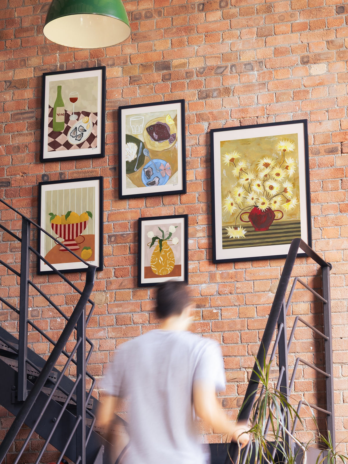 Oysters, Fish & Flowers - Frankie Penwill - A_GWBlack_300626 |type=gallerywall|