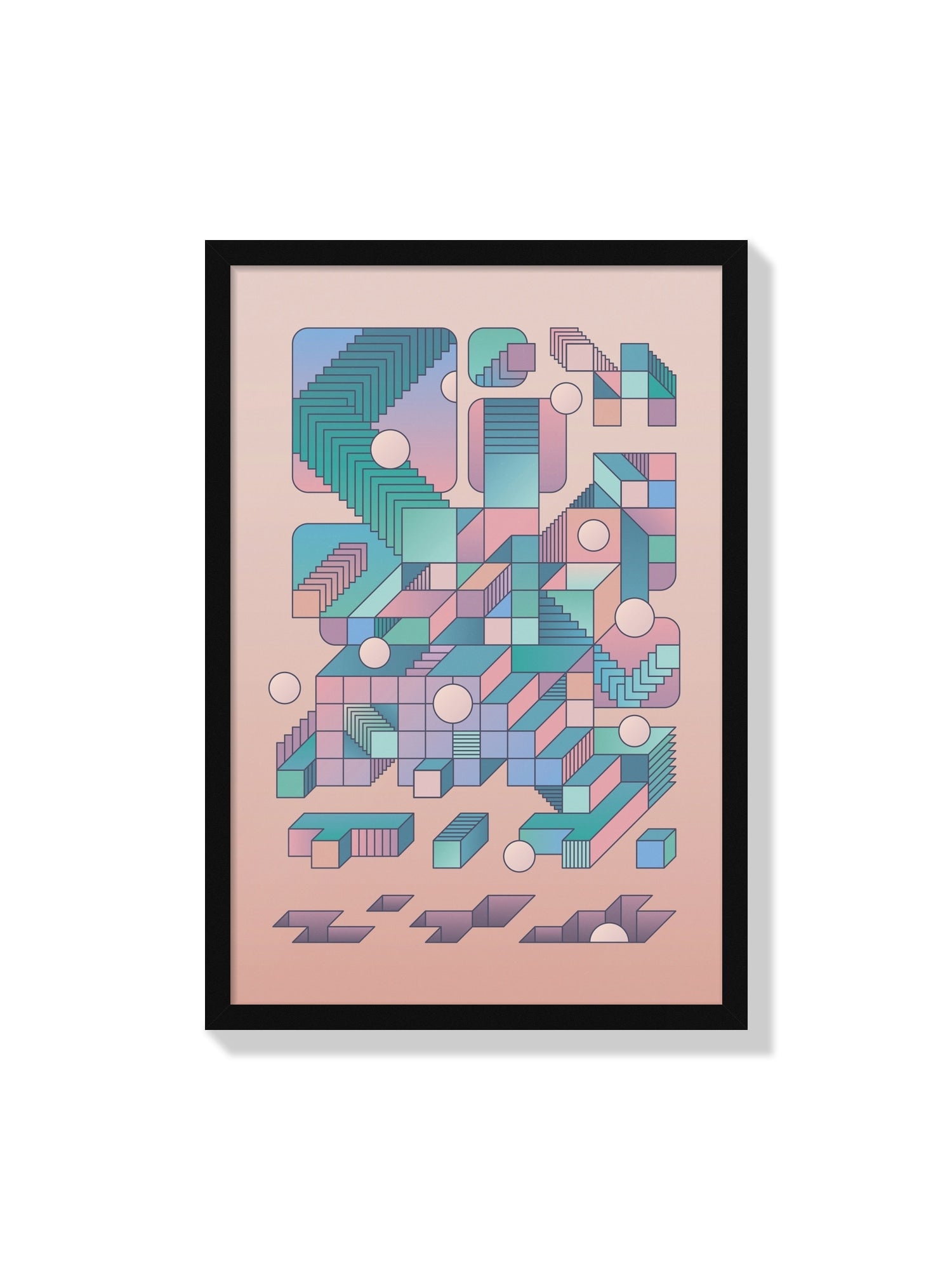 "Shape Shift 05" by Rick Crane, fine art print in black frame |frame=Black Frame|