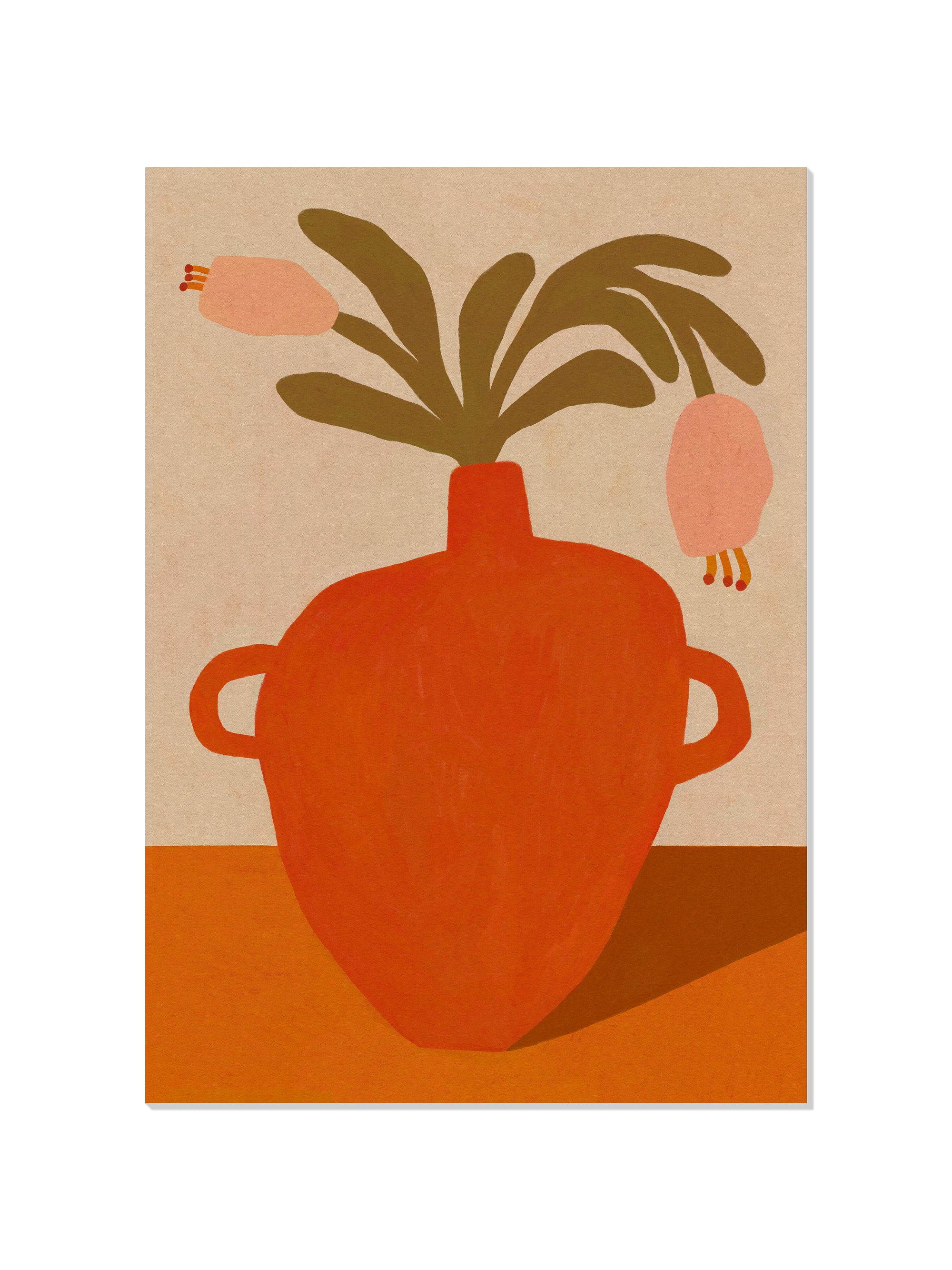 Orange Vase - Sophie Deller - Unframed |frame=Unframed|