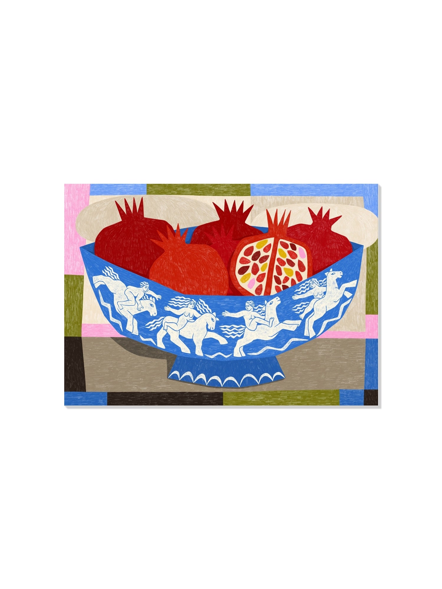 "Melagrane A0" by Manne Jalilian, fine art print displayed unframed, showcasing intricate details and vibrant colors. |frame=Unframed|