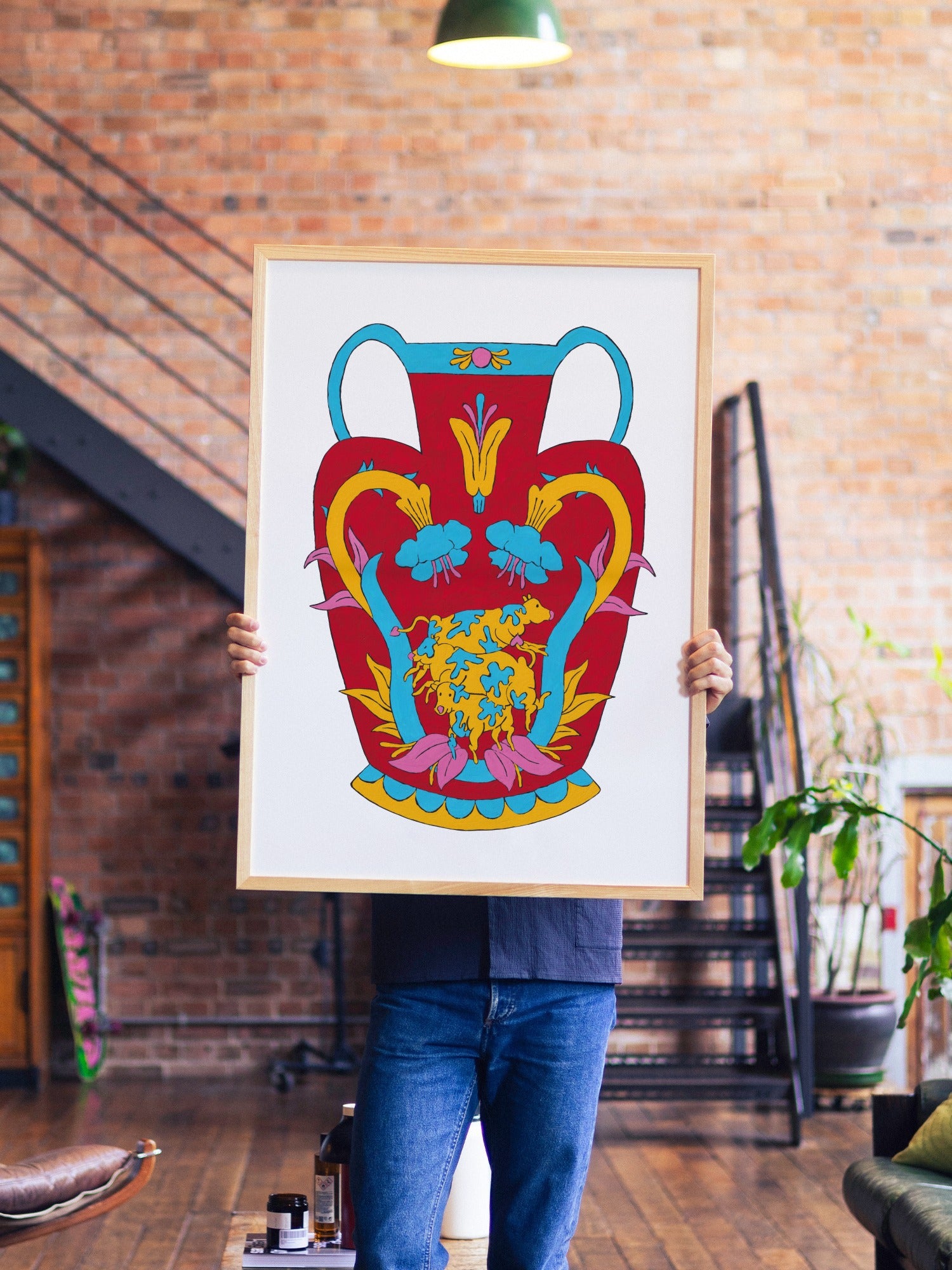The Idyll - Maria Barrera - A1 - Natural Wood Frame |type=lifestyle|