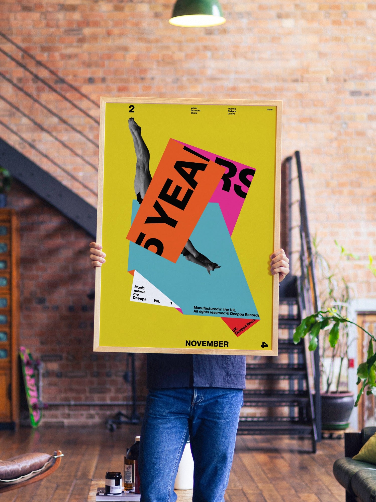 Music Makes Me Deeppa - Anastasia Temirkhan - A1 - Natural Wood Frame |type=lifestyle|