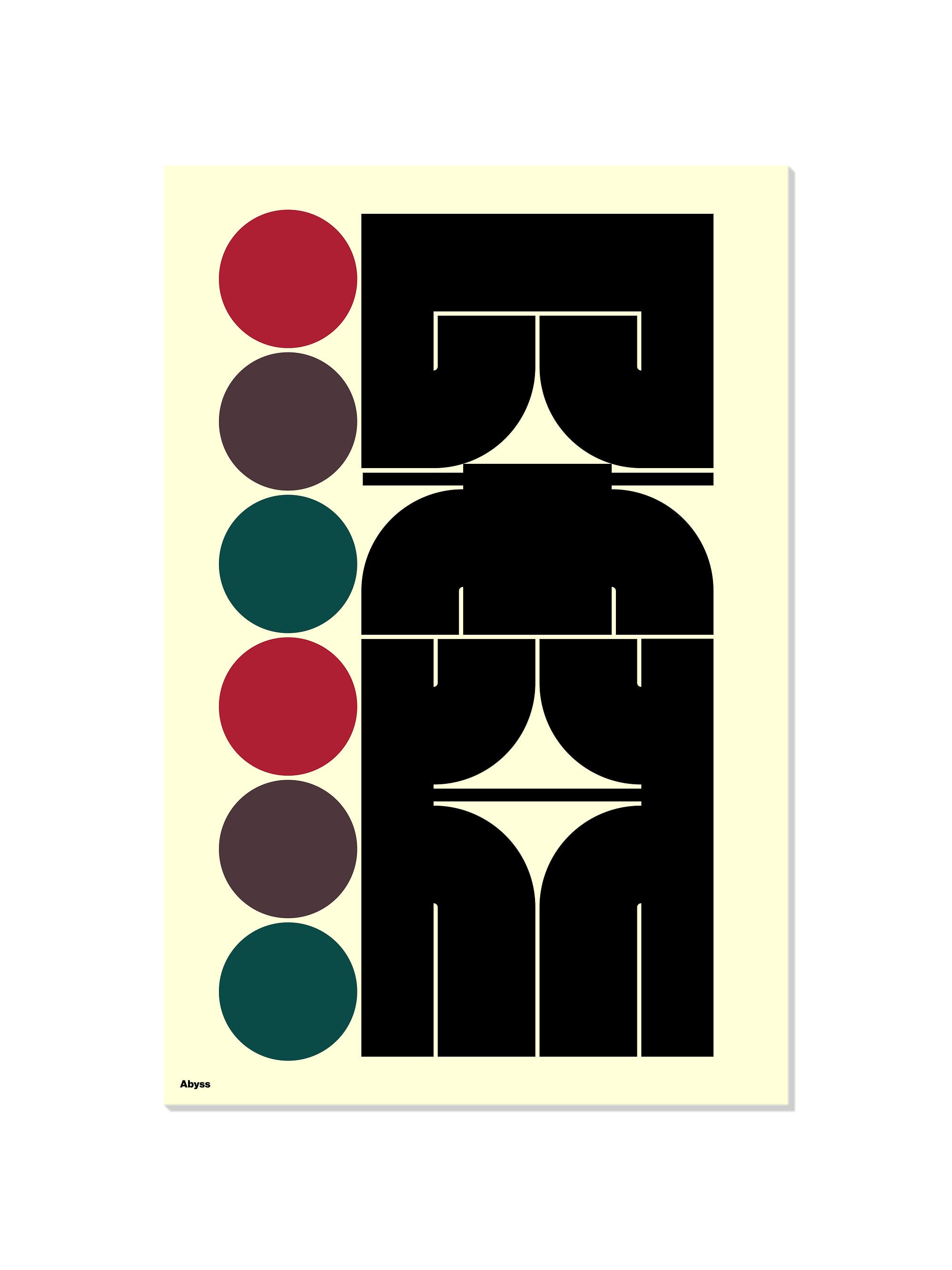 "深淵#1 (Abyss)" fine art print by Kenichi Minami, displayed unframed, showing abstract dark tones and textures. |frame=Unframed|