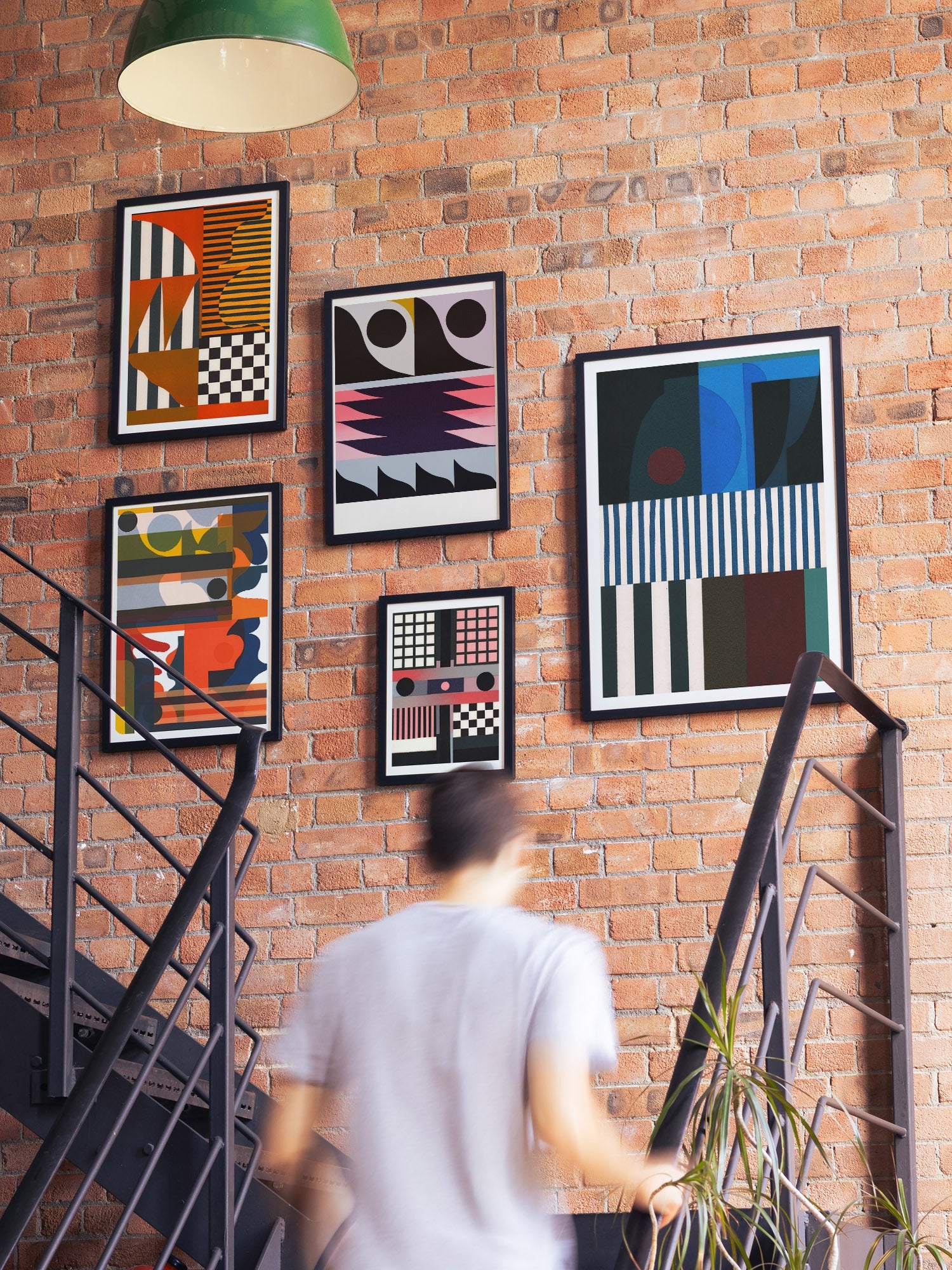 "Loopholes by Rikki Hewitt, fine art print in black frame displayed in a styled interior setting." |type=lifestyle|