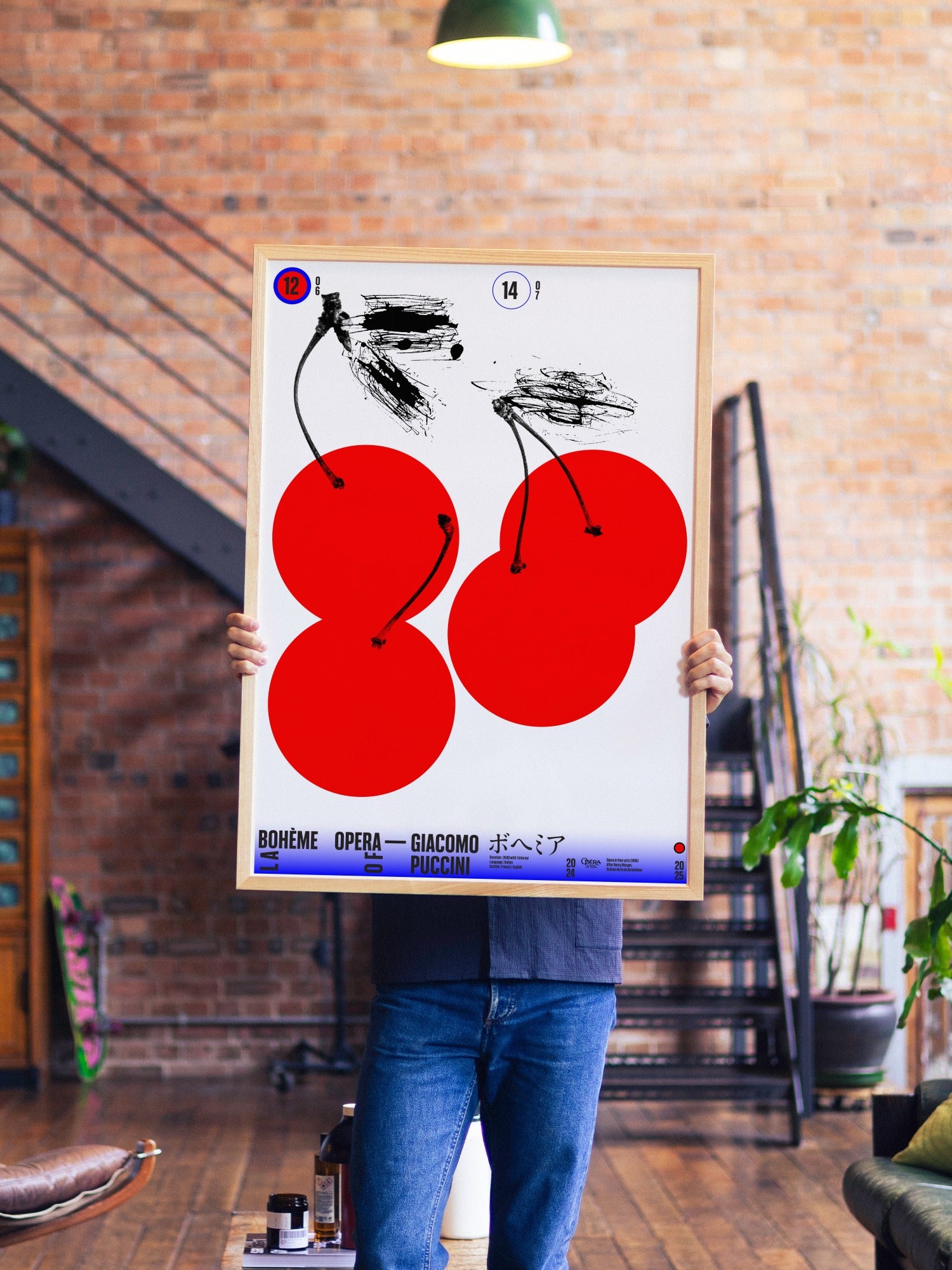 Opere La Bohème.1 - Anastasia Temirkhan - A1 - Natural Wood Frame |type=lifestyle|