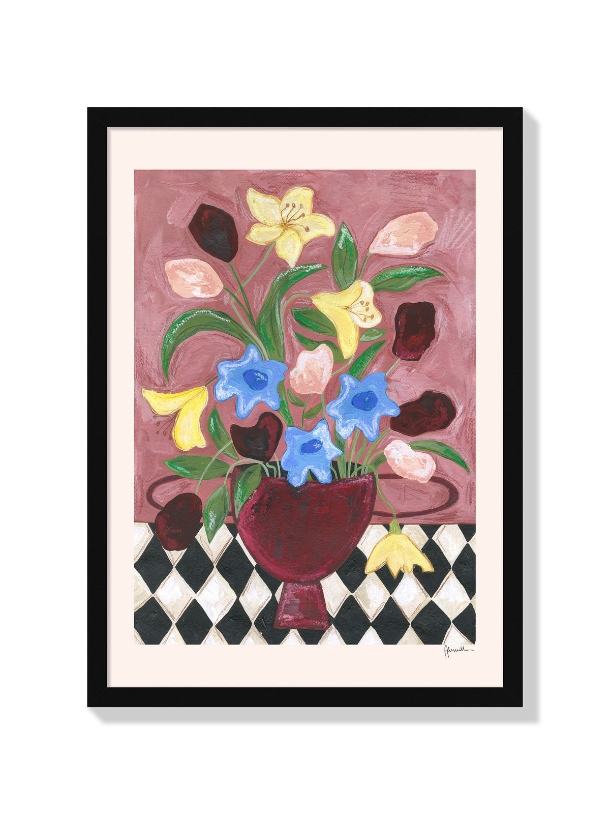 FPEN-BURG-VASE - frankiepenwill - Black Frame |frame=Black Frame|