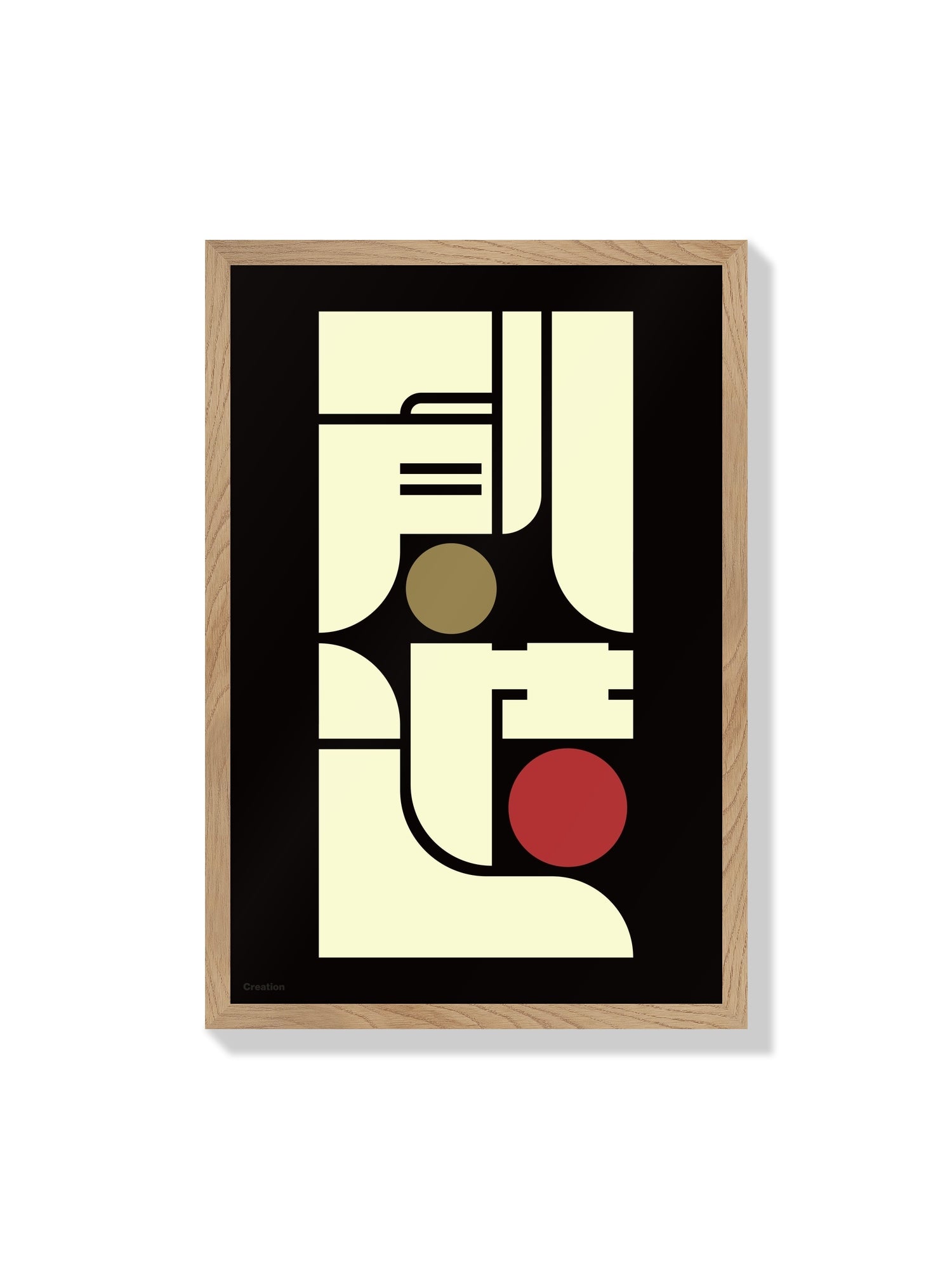 "創造#3 (Creation)" by Kenichi Minami in a Natural Frame, fine art print displayed. |frame=Natural Frame|