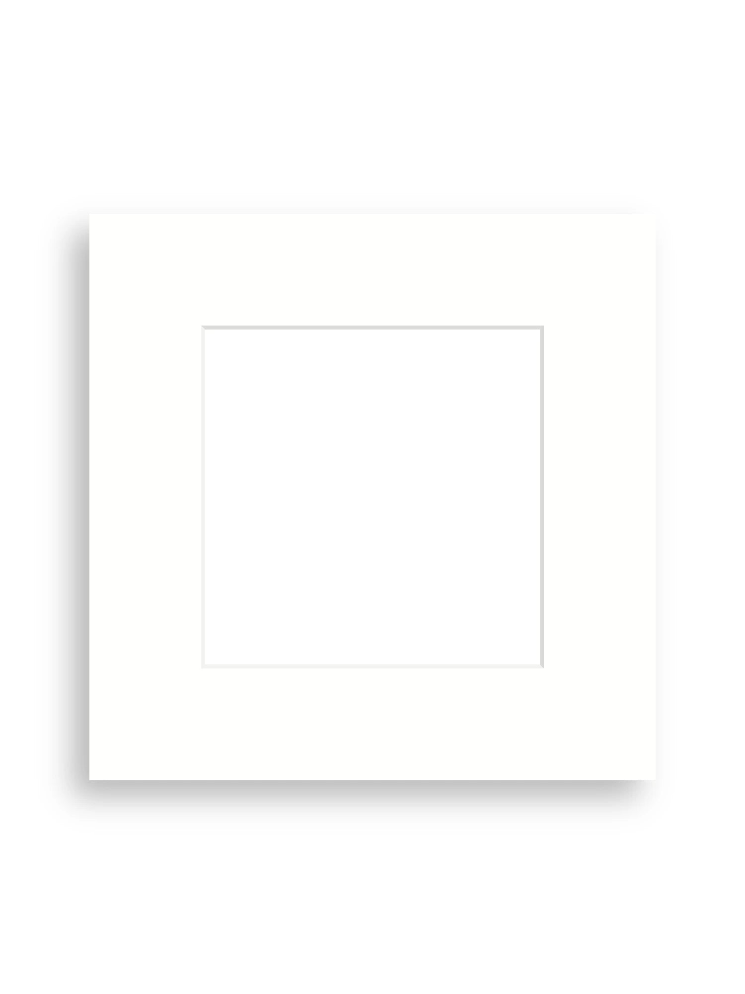 6×6" picture mount board for 4×4" artwork in Snow White