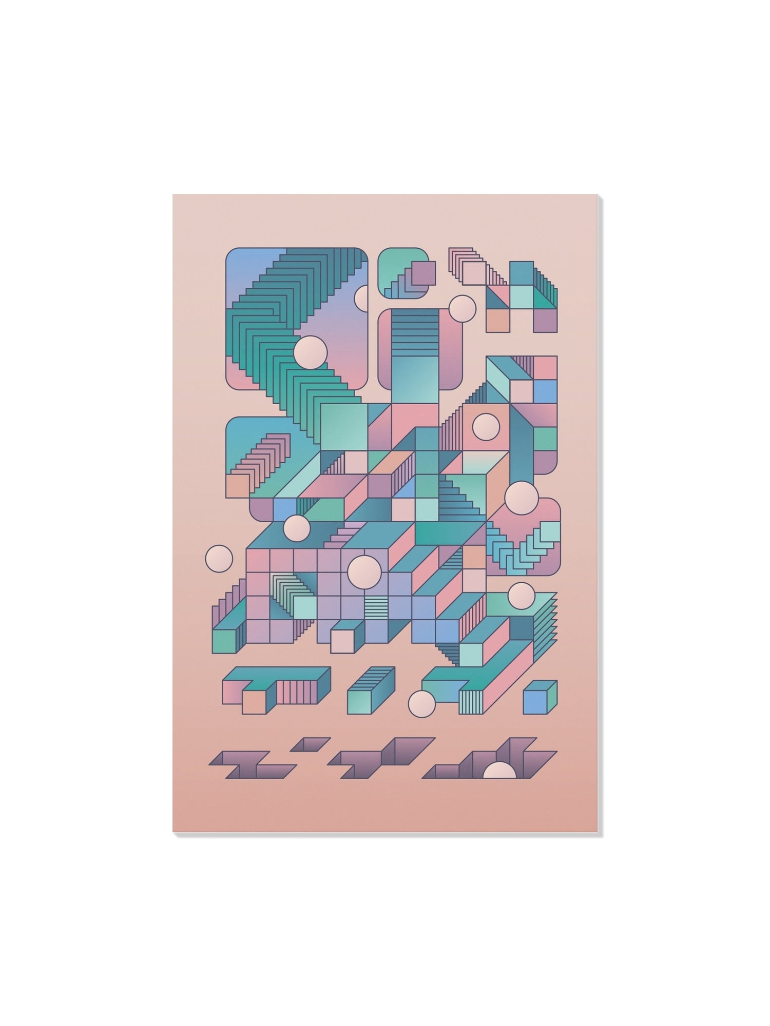 "Shape Shift 05" by Rick Crane, fine art print unframed, showcasing abstract geometric design. |frame=Unframed|