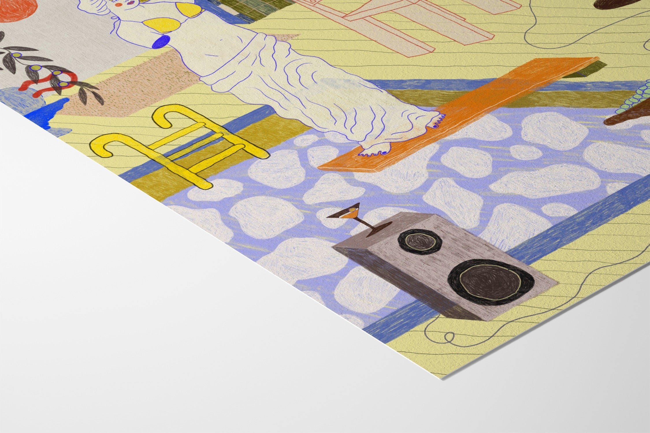 HOME AWAY FROM HOME (VENUS MILO GOES SWIMMING) - projekt AM - Hahnemuhle German Etching 310gsm |type=paper|