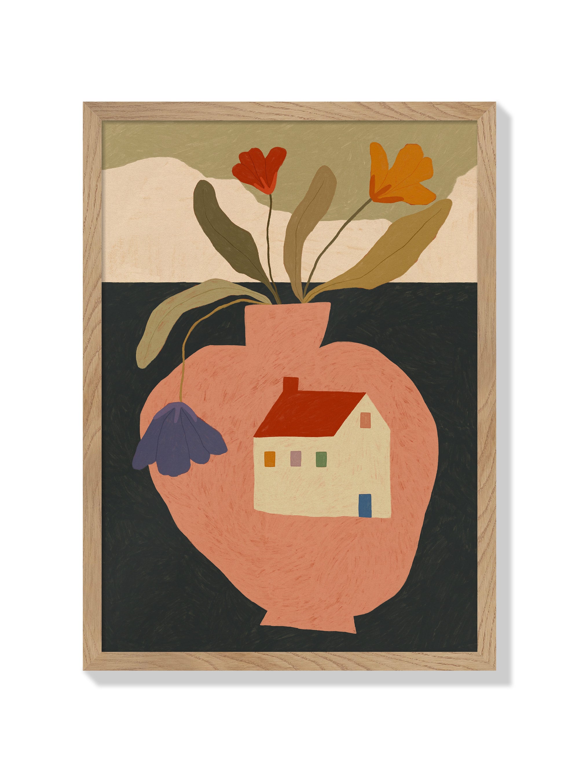 House On A Vase - Sophie Deller - Natural Frame |frame=Natural Frame|
