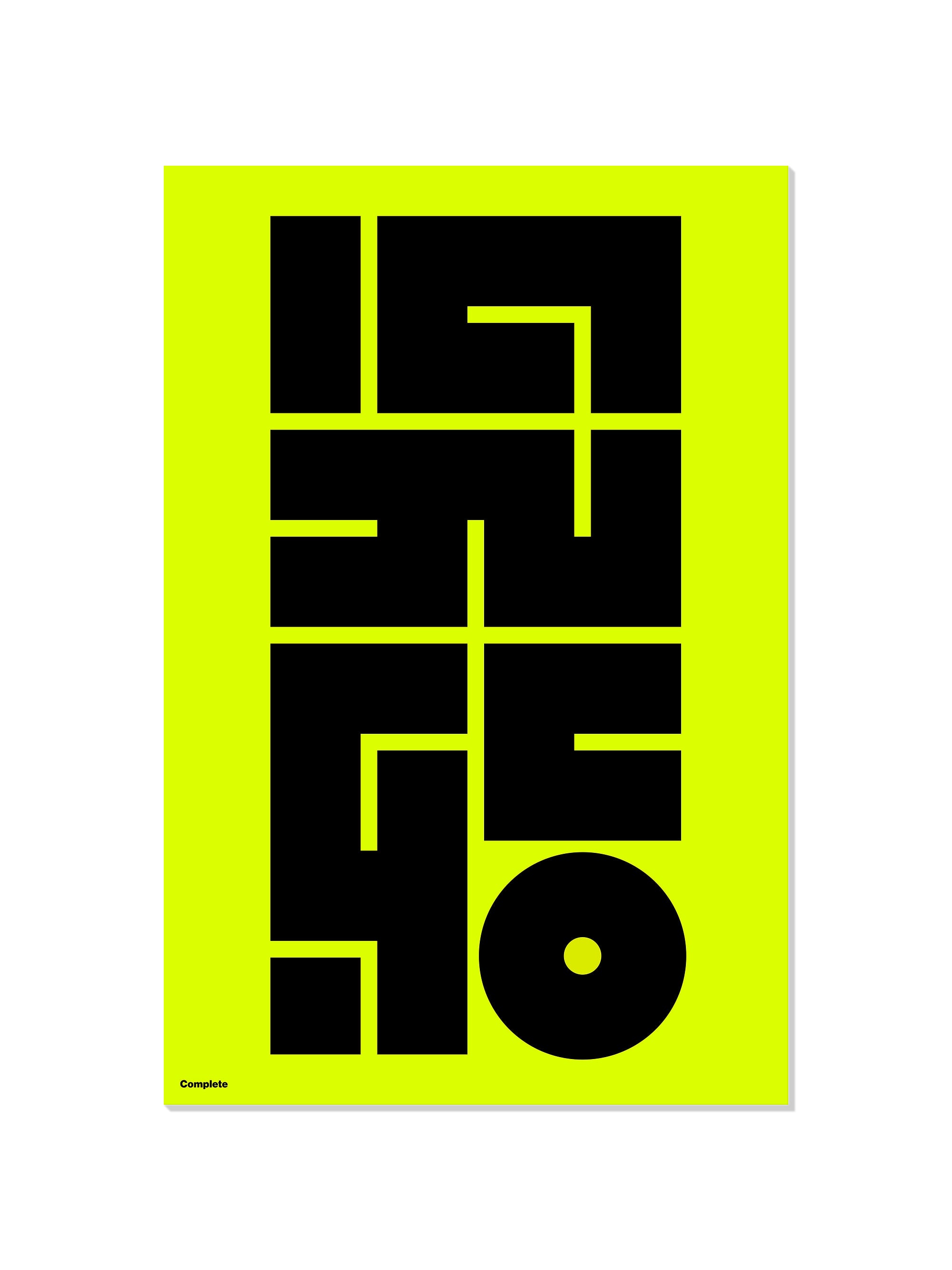 Fine art print "完結#1 (Complete)" by Kenichi Minami, displayed as an unframed print. |frame=Unframed|