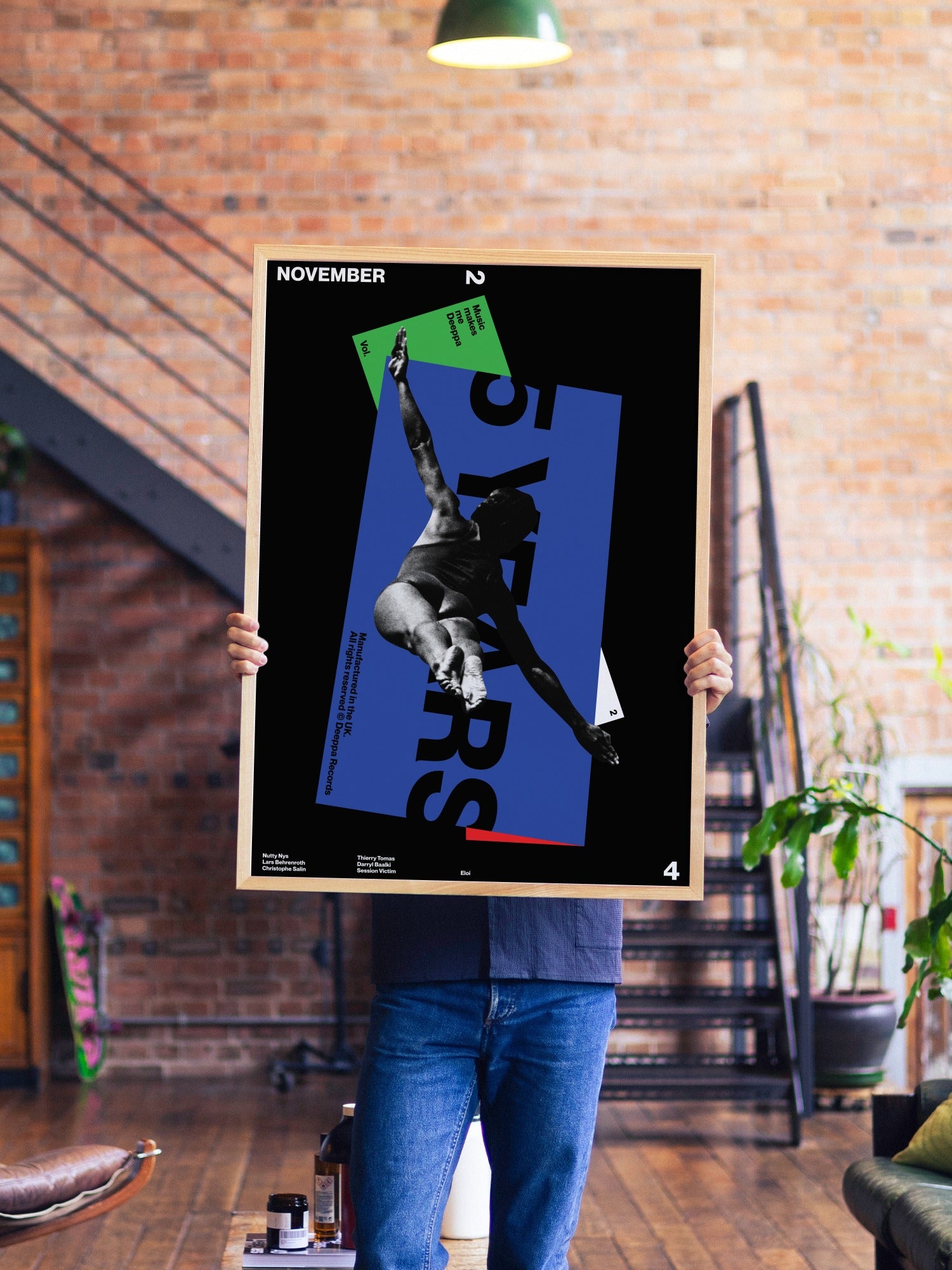 Music Makes Me Deeppa.2 - Anastasia Temirkhan - A1 - Natural Wood Frame |type=lifestyle|
