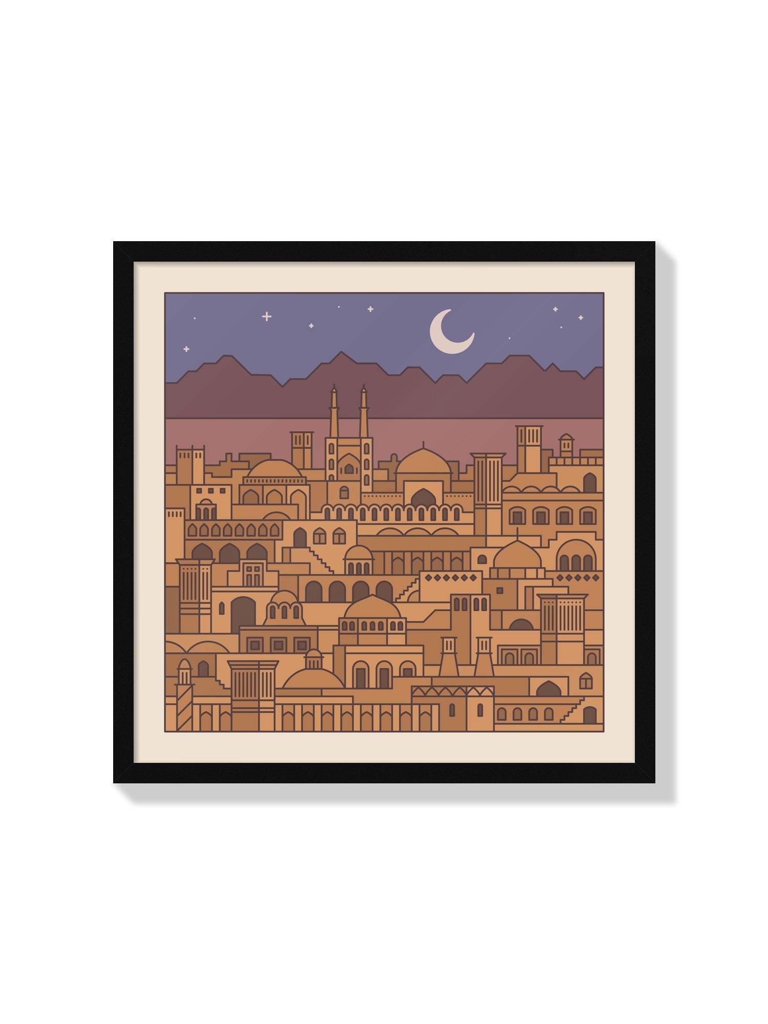 "Settlements 06 – Yazd, Iran" by Rick Crane, fine art print in black frame. |frame=Black Frame|
