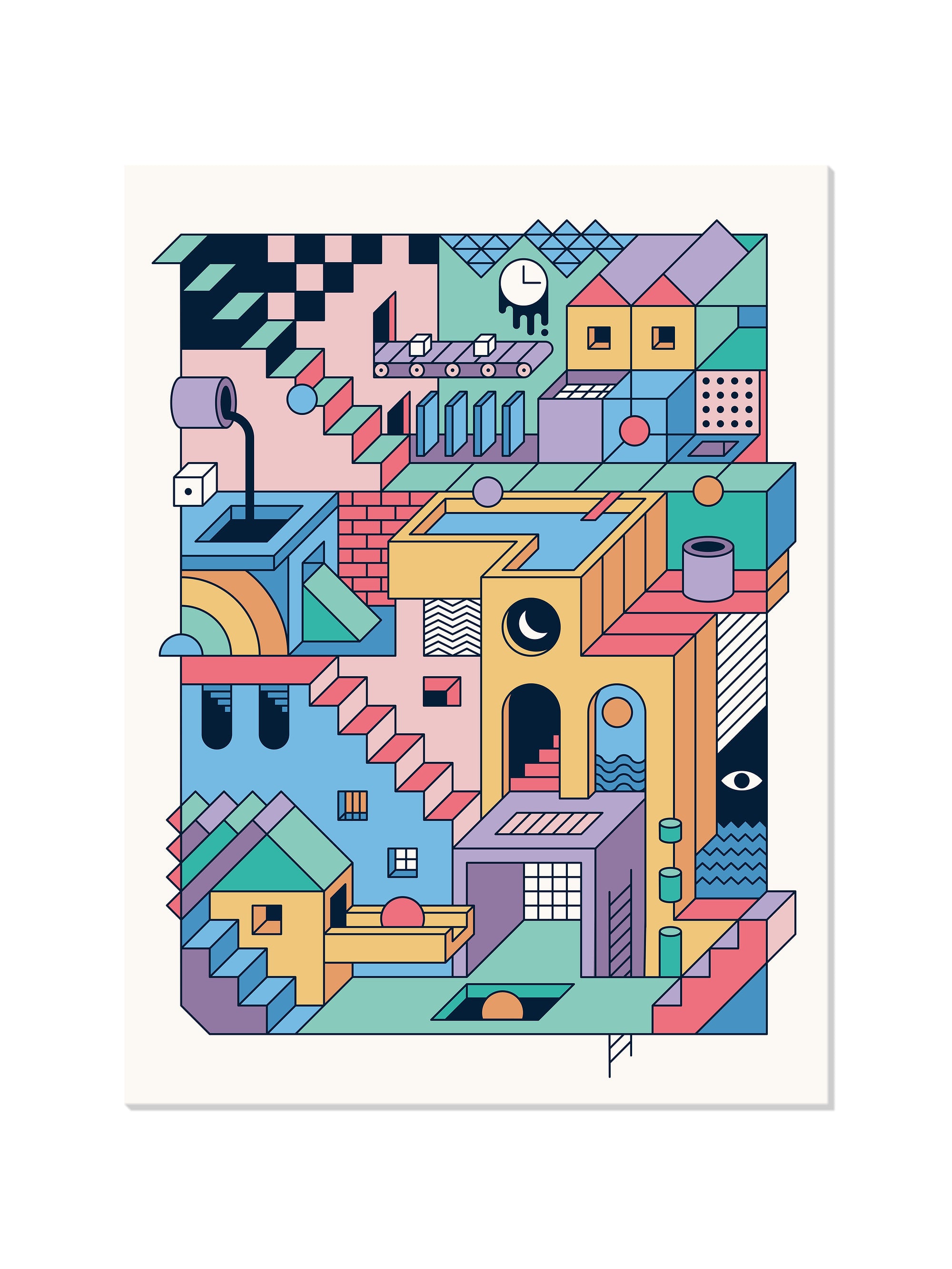 80s Escher - Rick Crane - Unframed |frame=Unframed|