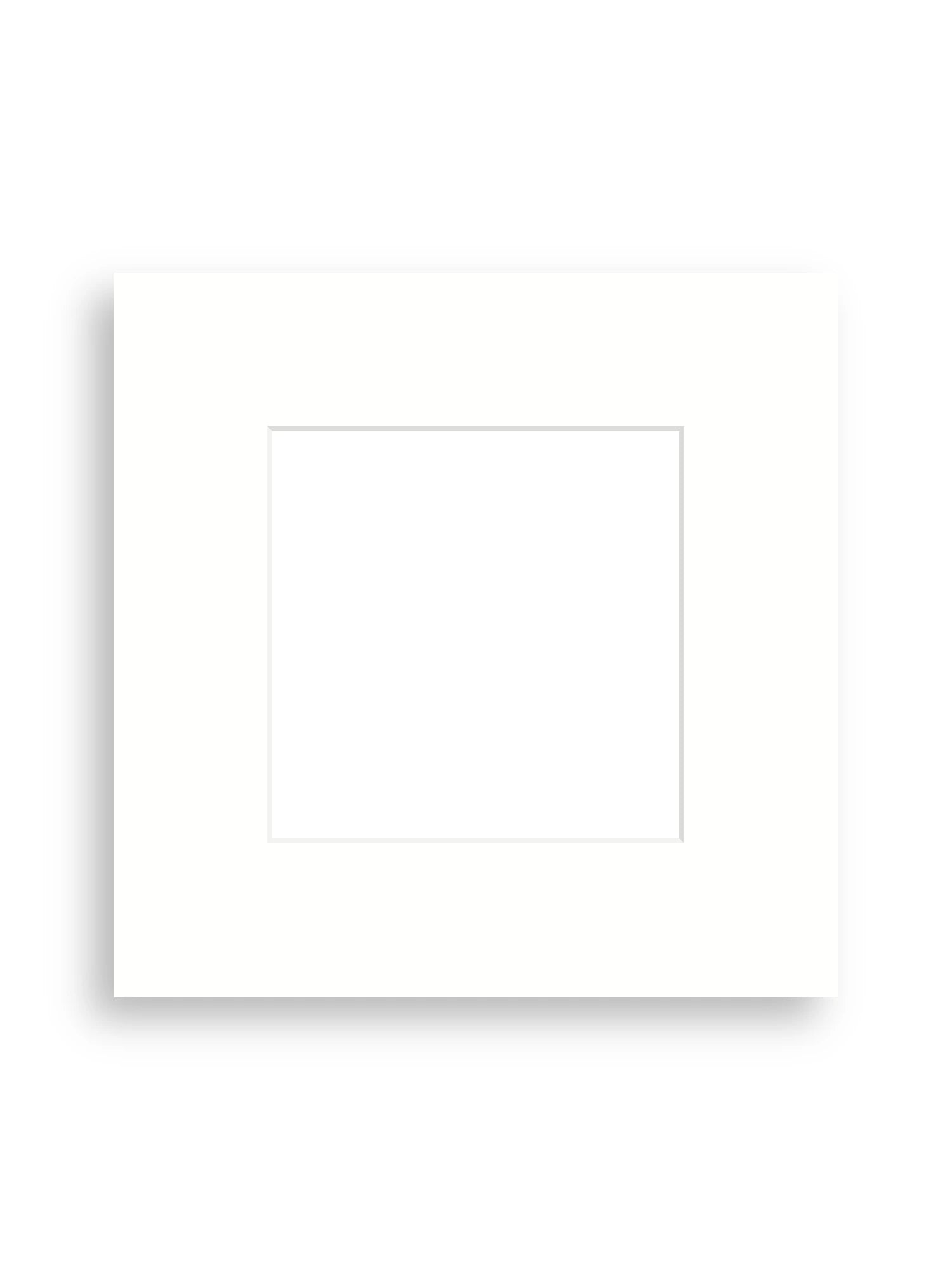 8×8" picture mount board for 5×5" artwork in Snow White