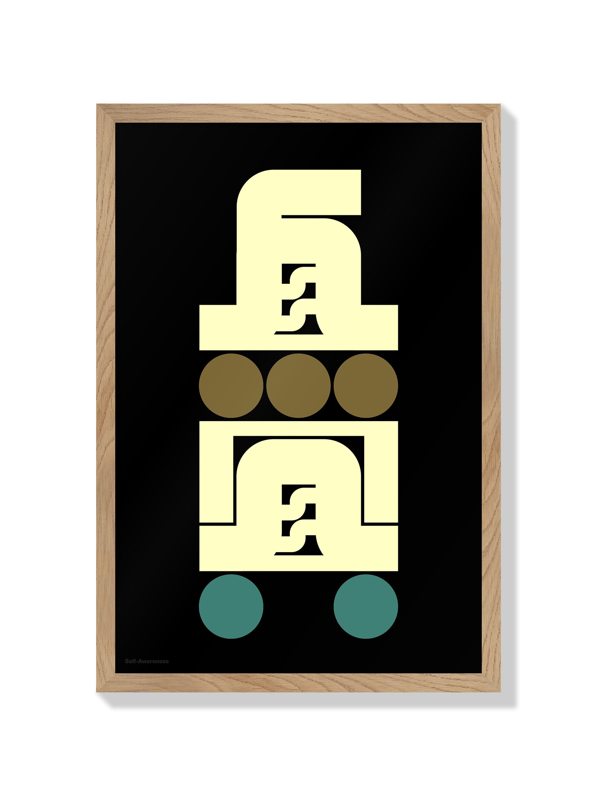 "自覚#2 (Self-Awareness)" by Kenichi Minami fine art print in natural frame |frame=Natural Frame|