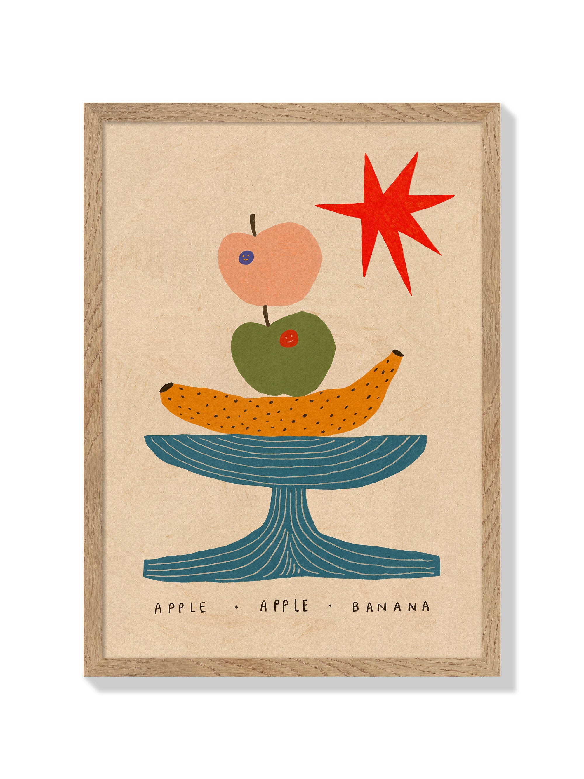 Apple Apple Banana - Sophie Deller - Natural Frame |frame=Natural Frame|