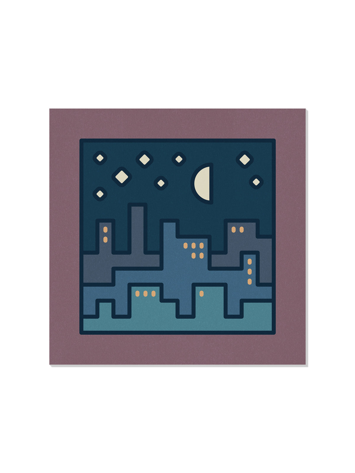 A Night in the City (Miniscape 09) - Rick Crane - Unframed |frame=Unframed|