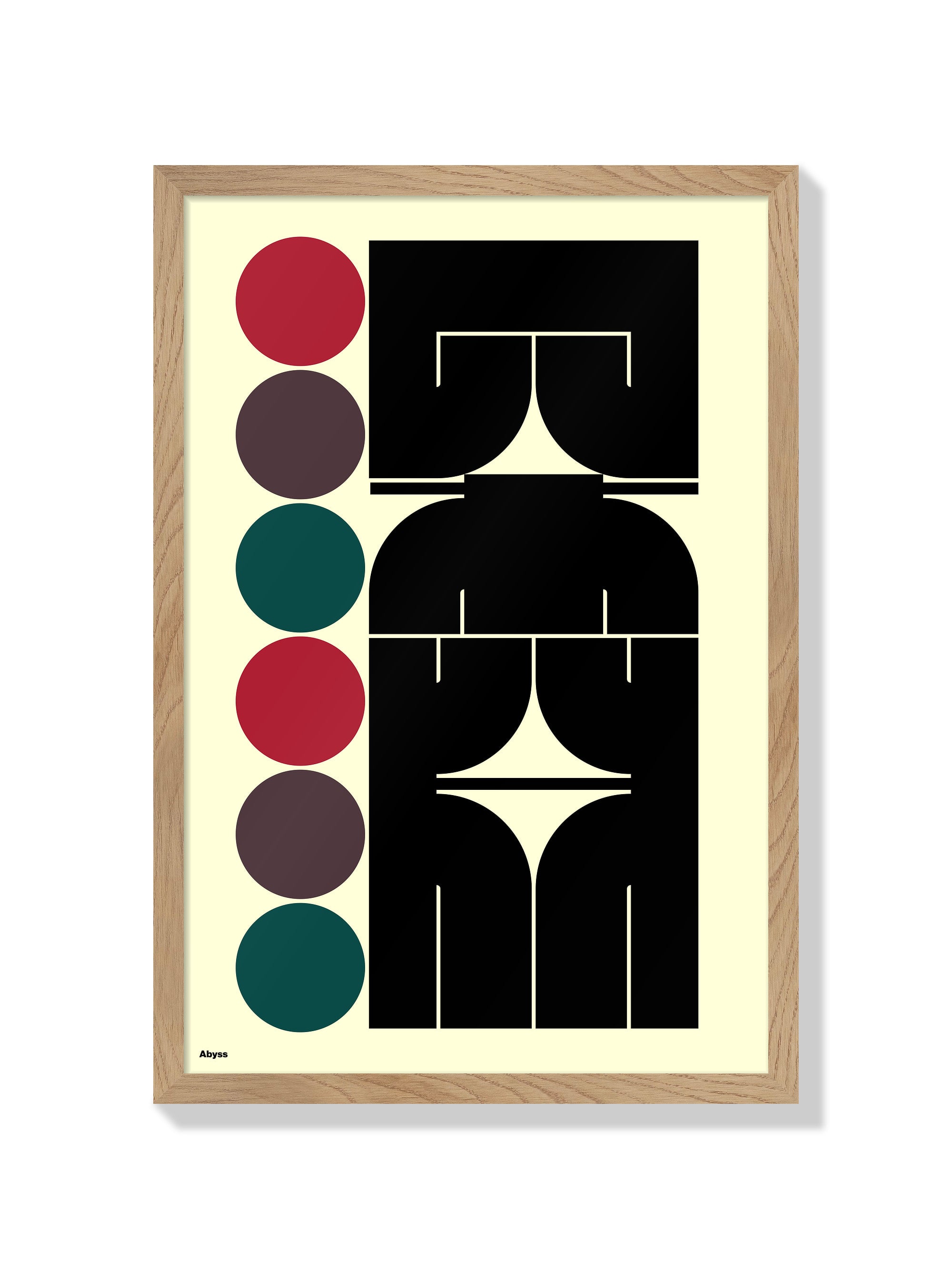 "深淵#1 (Abyss)" by Kenichi Minami, fine art print in natural frame, showcases abstract depth and intrigue. |frame=Natural Frame|