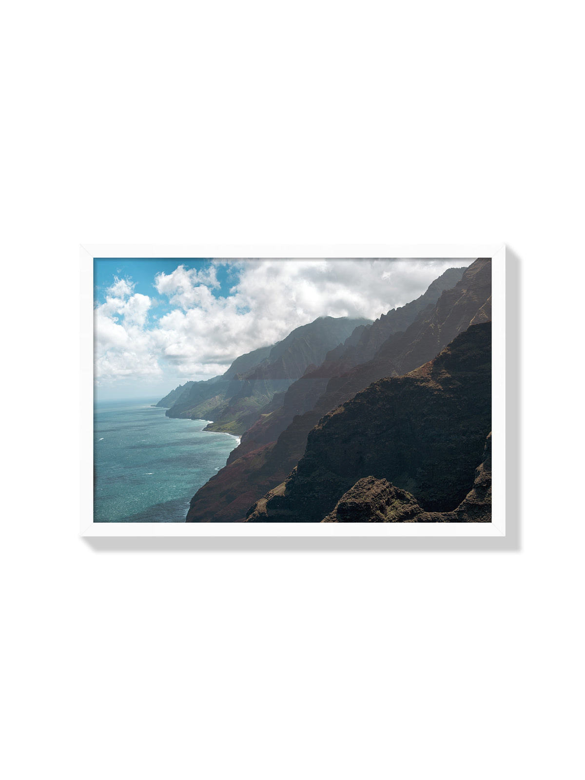 Kauai From The Sky - Christina Bedetta Willett - White Frame |frame=White Frame|