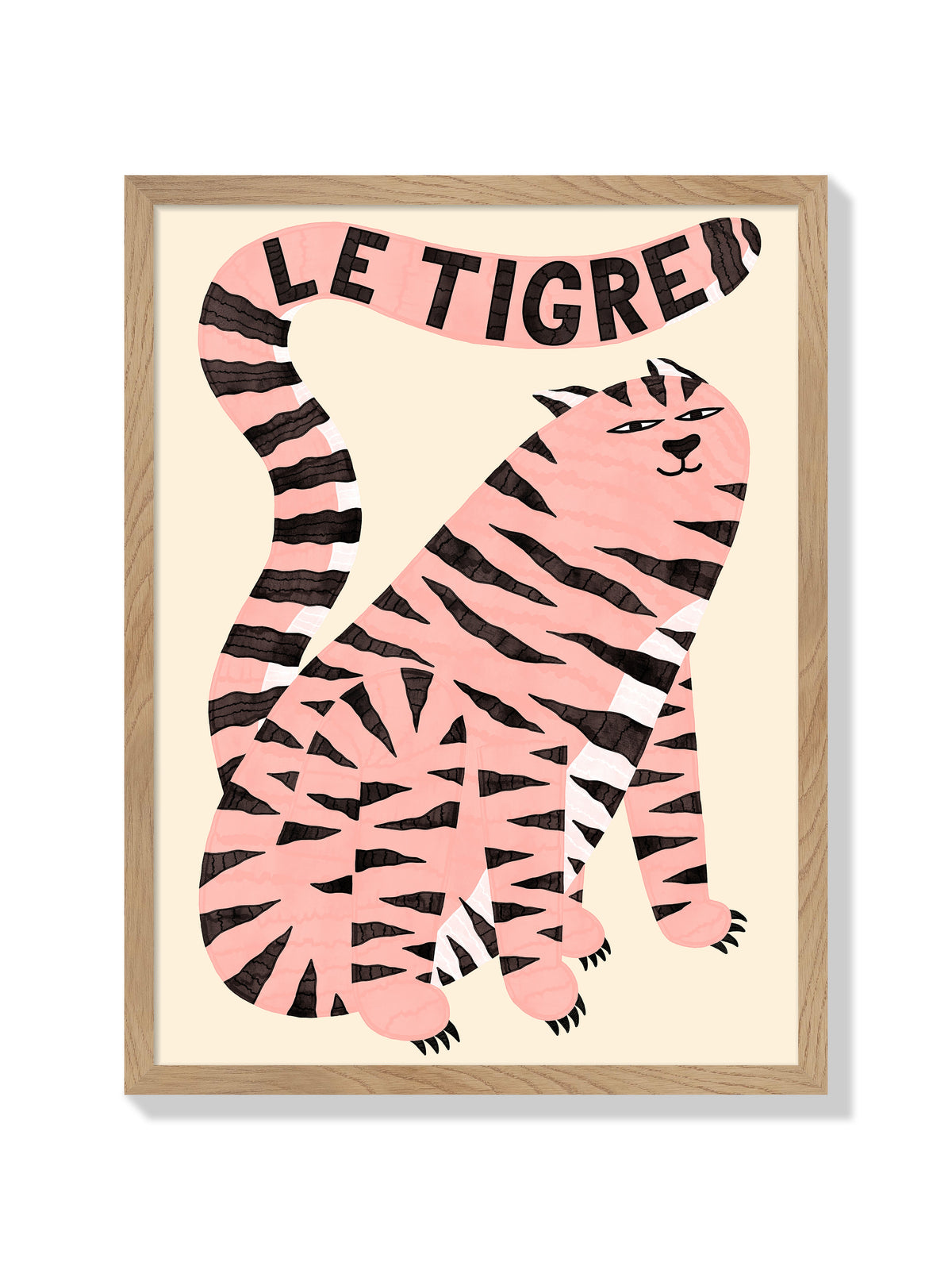 Le Tigre - White - Manne Jalilian - Natural Frame |frame=Natural Frame|