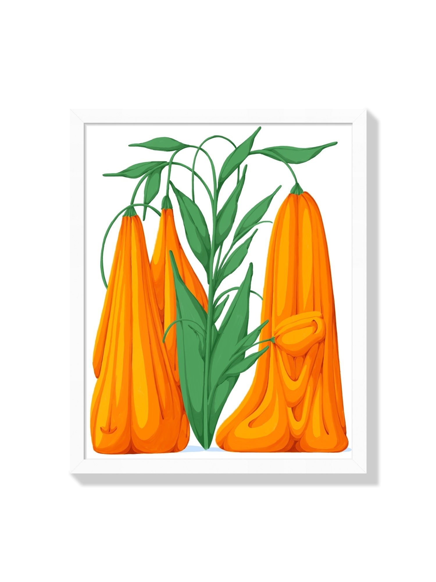 "Melting Flower VII" by Flo Meissner, fine art print in white frame |frame=White Frame|