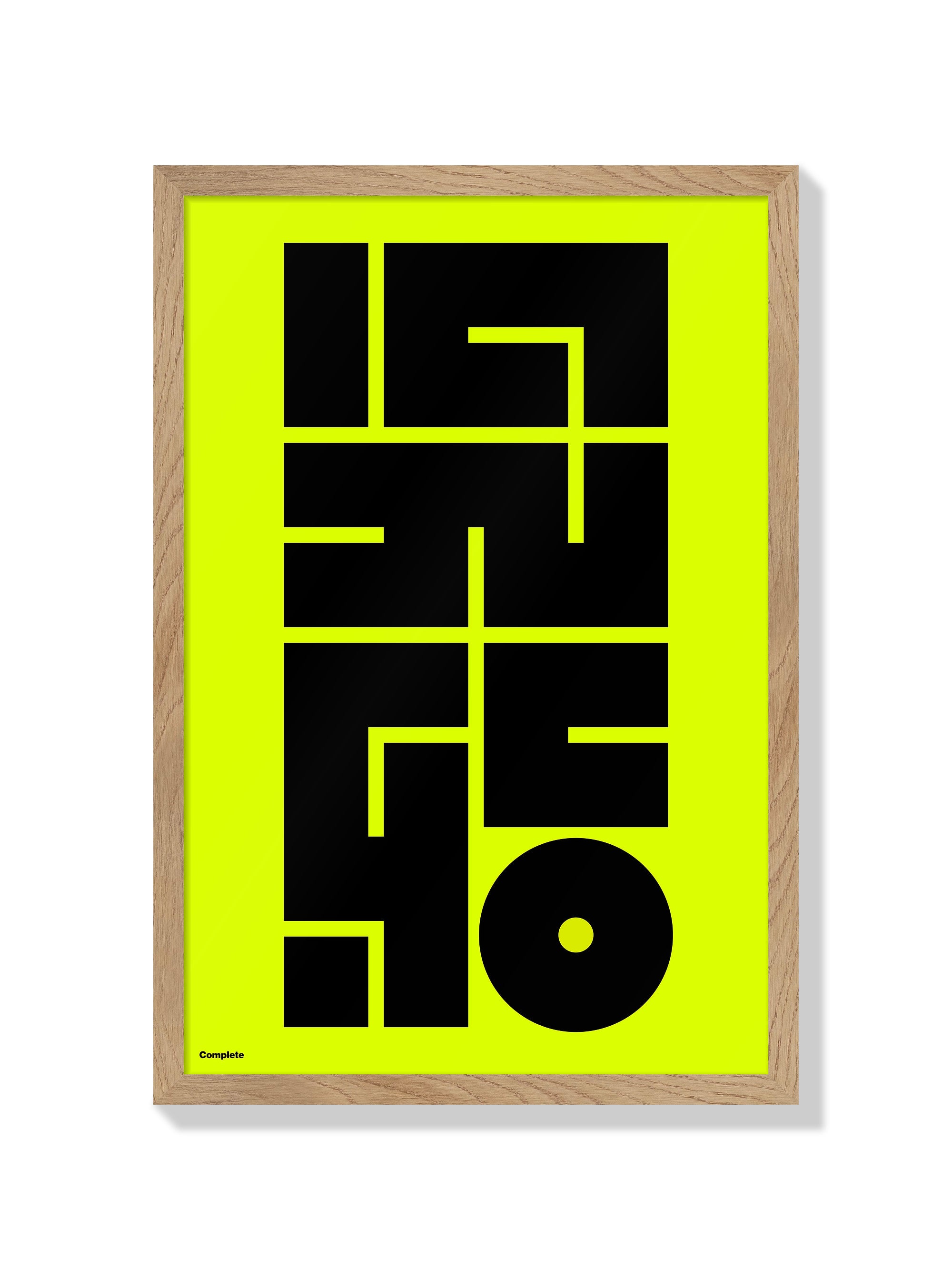 Fine art print "完結#1 (Complete)" by Kenichi Minami in natural frame, contemporary wall art display. |frame=Natural Frame|