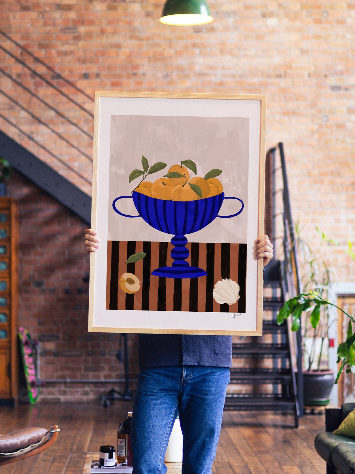 peaches in blue striped vase - Frankie Penwill - A1_Natural_29 |type=lifestyle|