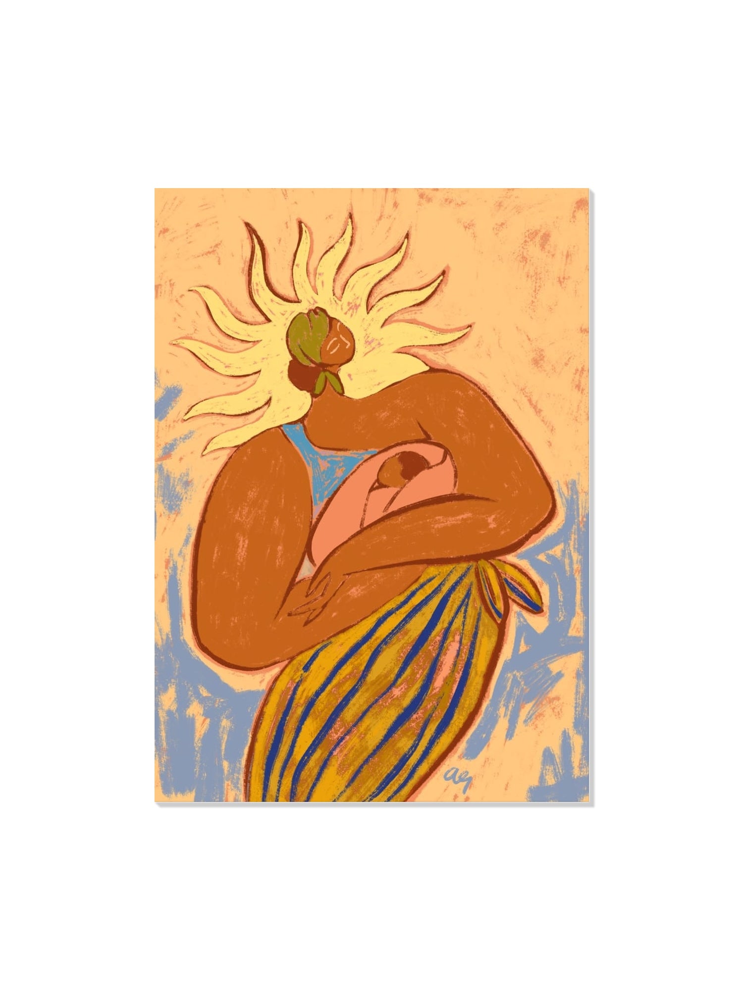 "She Is The Sun" by Arty Guava, fine art print, unframed. |frame=Unframed|