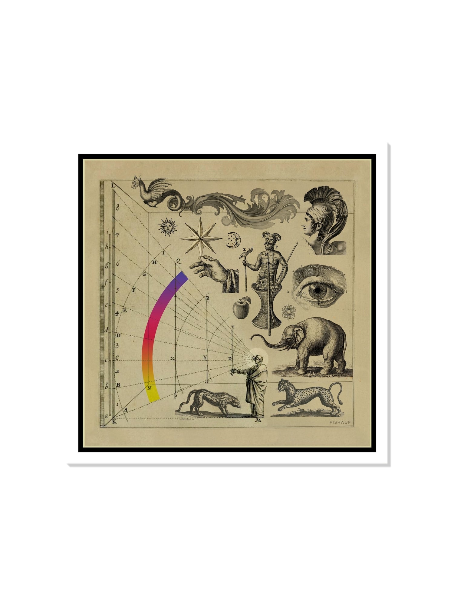 Fine art print "VISION" by LOUIS FISHAUF displayed as an unframed print. |frame=Unframed|
