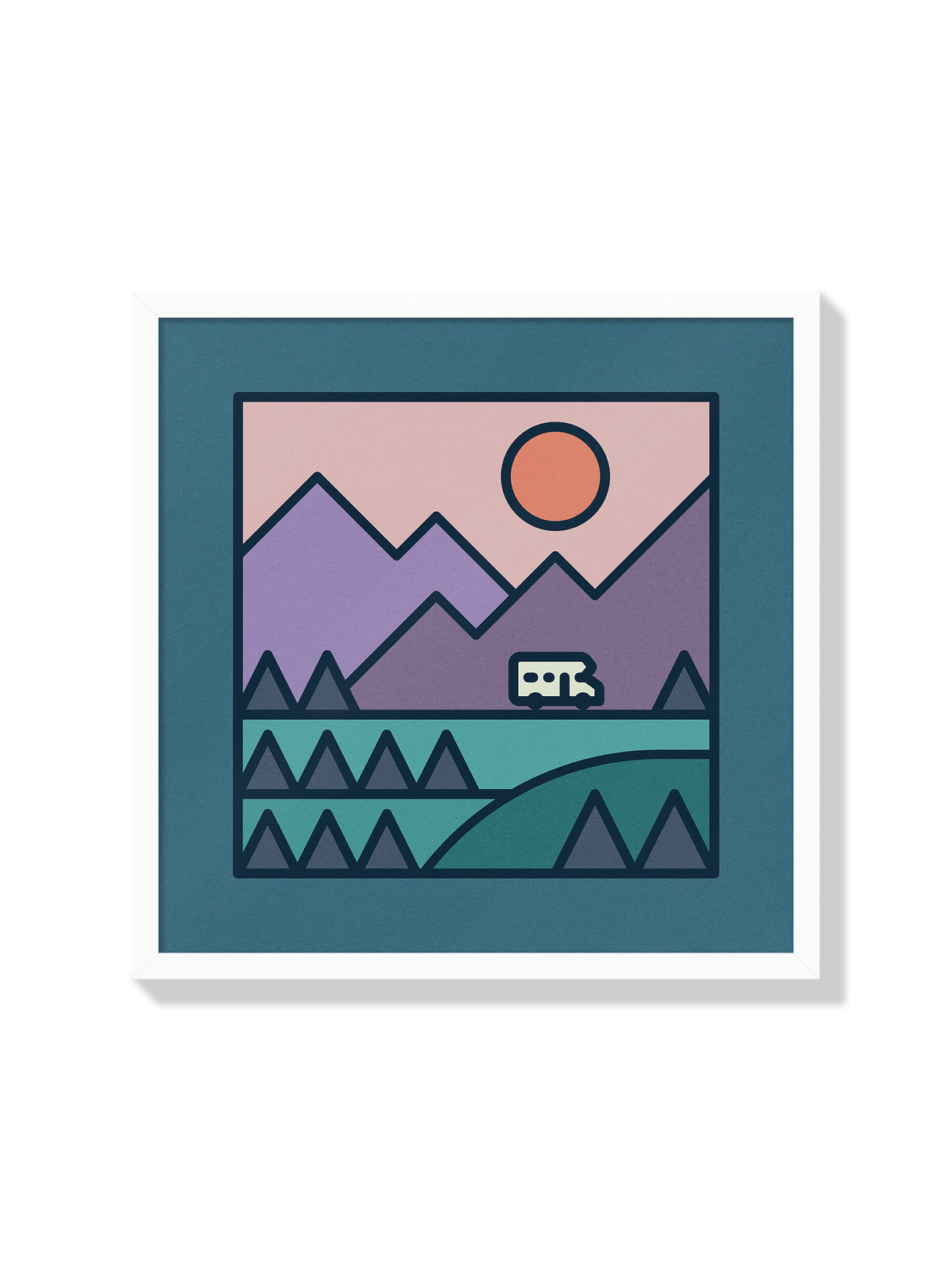The Road Trip (Miniscape 06) - Rick Crane - White Frame |frame=White Frame|