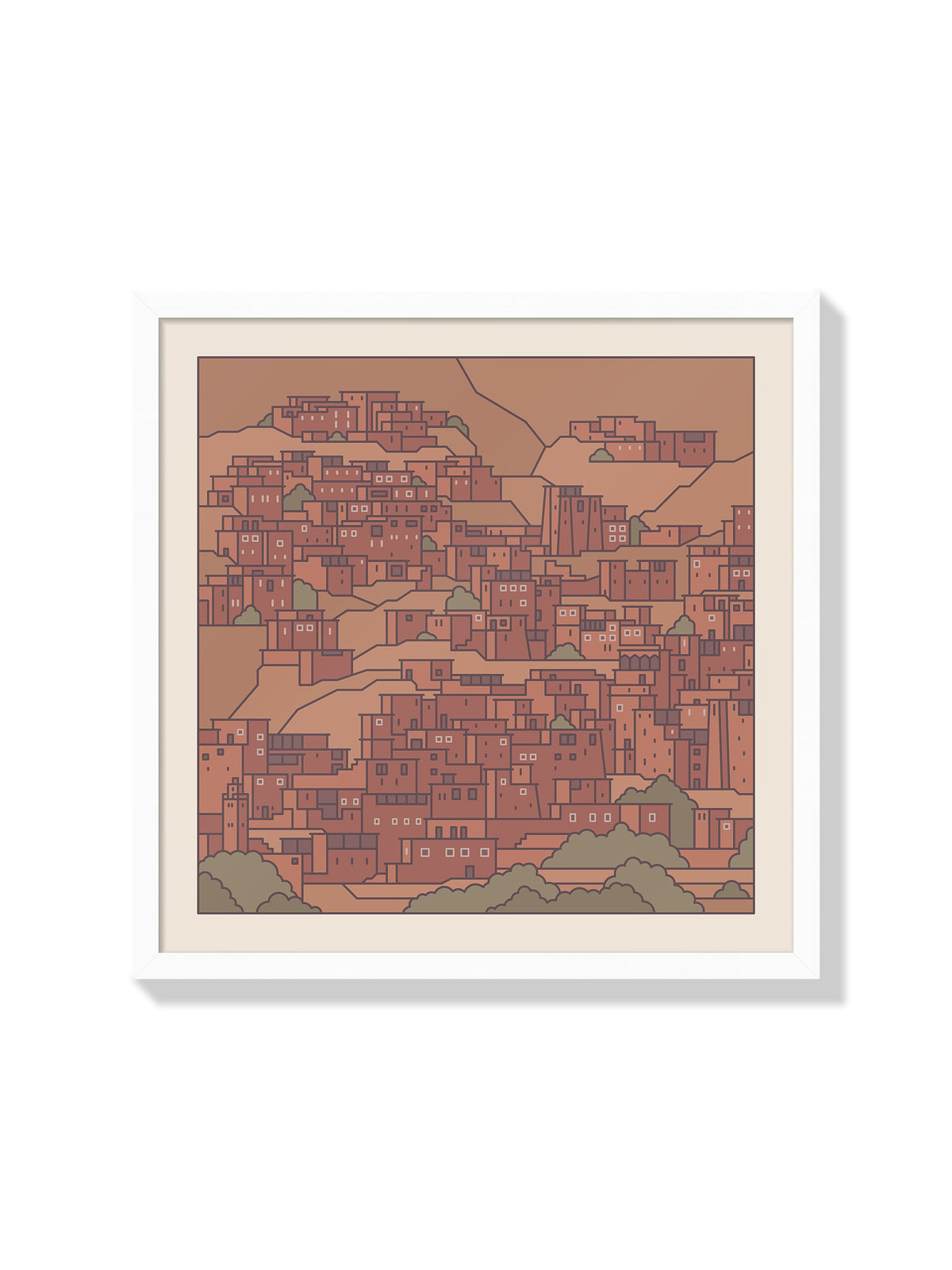 Settlements 14 – Berber Village, Morocco - Rick Crane - White Frame |frame=White Frame|