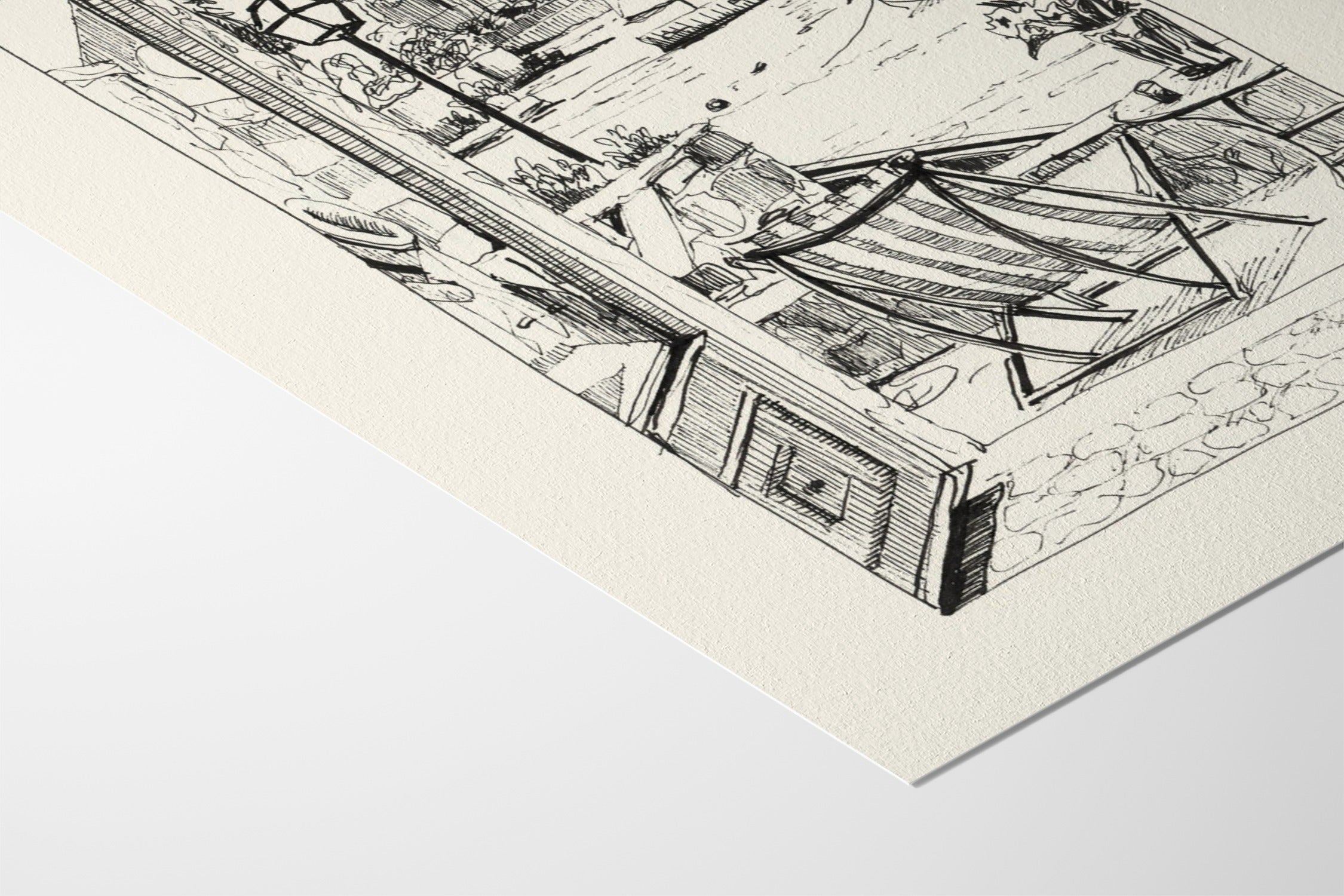 Balcony In Italy - Emma Louise - Hahnemuhle German Etching 310gsm |frame=Hahnemuhle German Etching 310gsm|