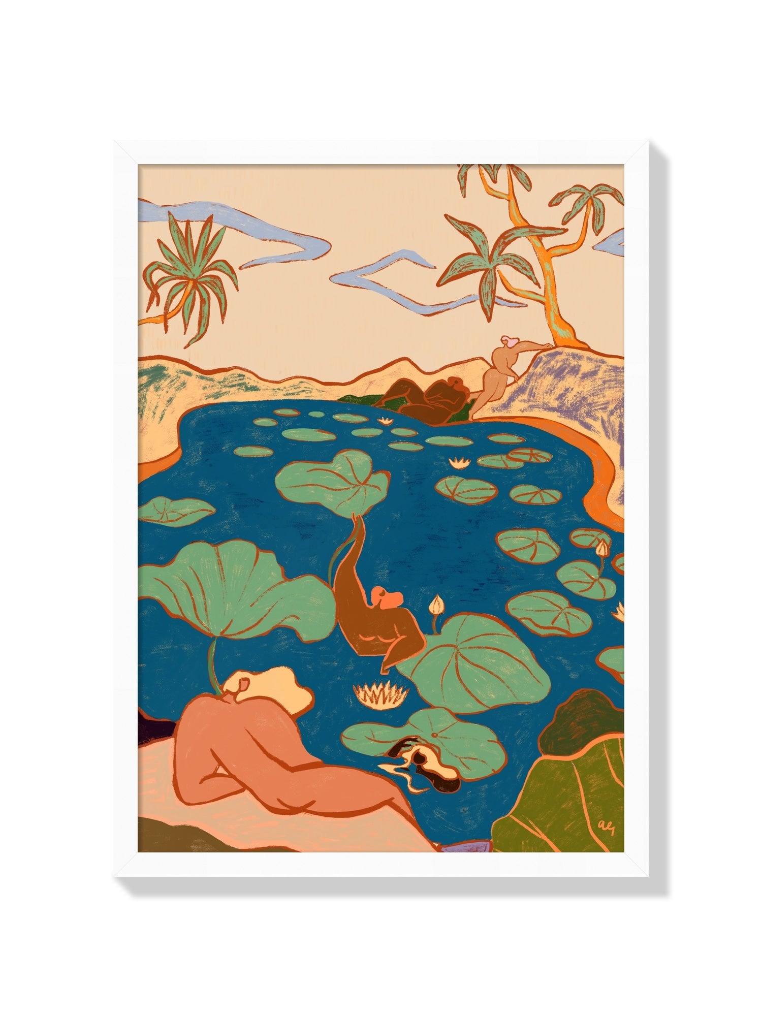 By The Lily Pond - Arty Guava - White Frame |frame=White Frame|