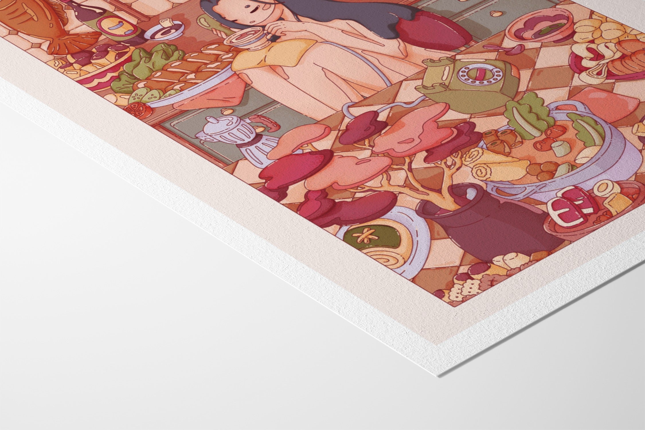 Come Over I Made Too Much Food - Laurenleely - Hahnemuhle German Etching 310gsm |frame=Hahnemuhle German Etching 310gsm|