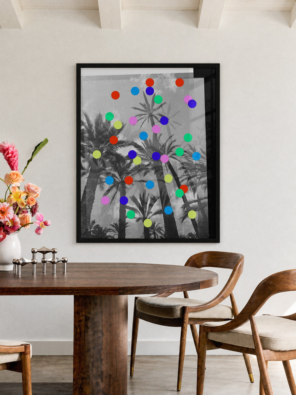 Confetti Palms - Sian Roper - 4:5_Black_120926 [Style = 4:5_Black_120926] |frame=4:5_Black_120926| |type=lifestyle|