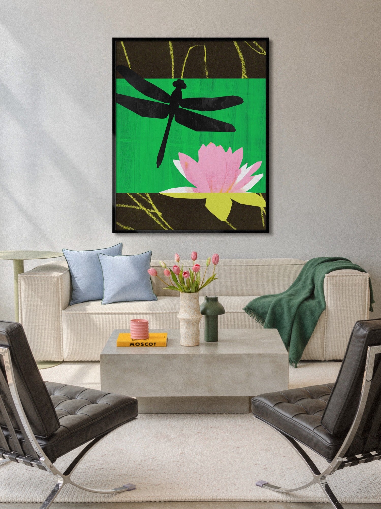 Dragonfly and Lotus - Sian Roper - 4:5_P_Black_160726 [Style = 4:5_P_Black_160726] |frame=4:5_P_Black_160726| |type=lifestyle|