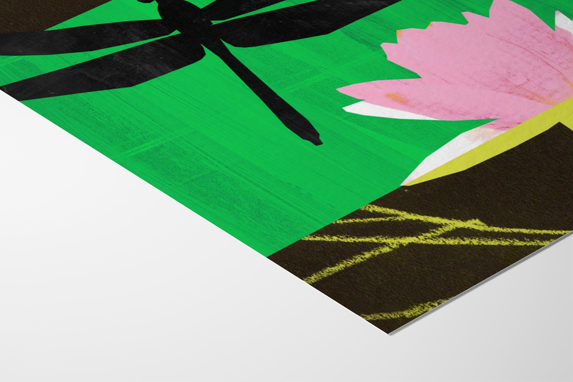 Dragonfly and Lotus - Sian Roper - Fine Art Paper 200gsm |frame=Fine Art Paper 200gsm|